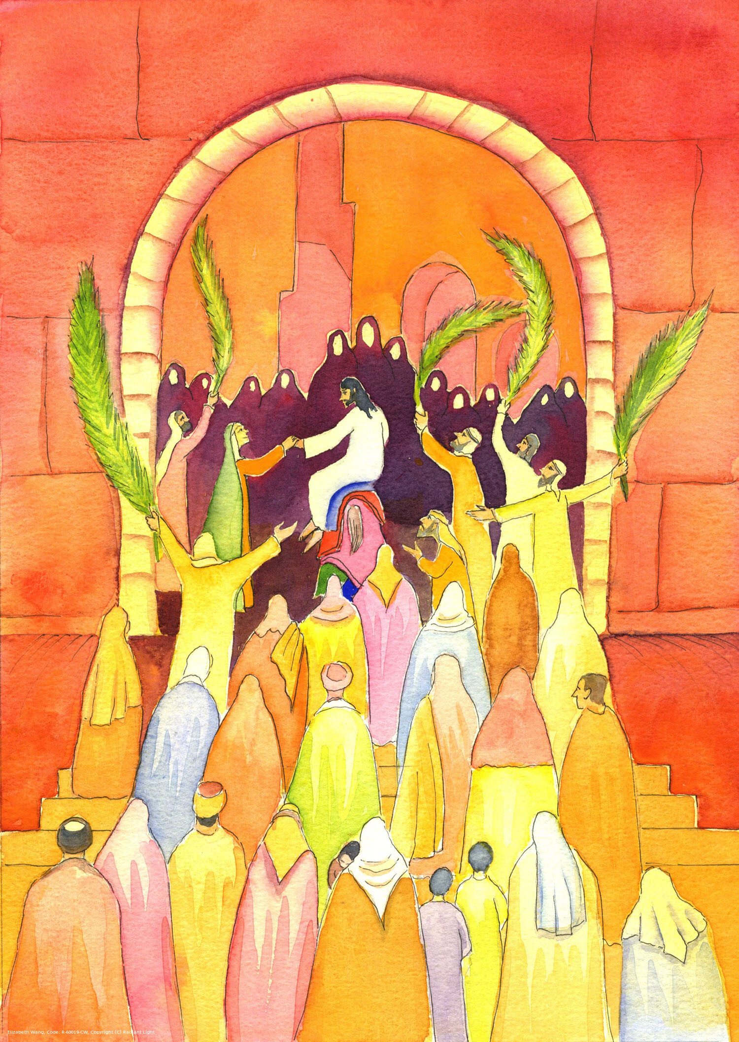 Jesus enters Jerusalem in procession (Palm Sunday)
