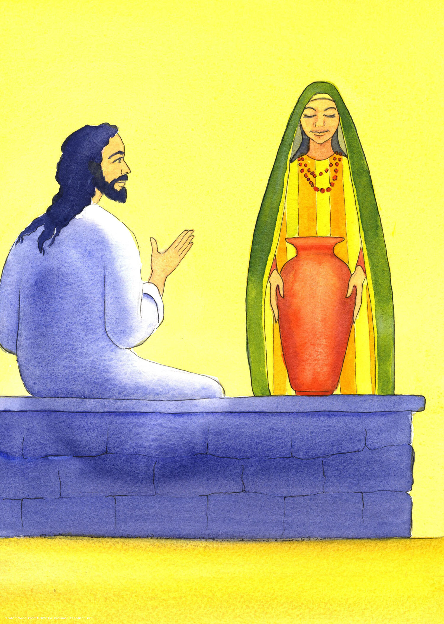 Jesus meets the Samaritan woman at the well