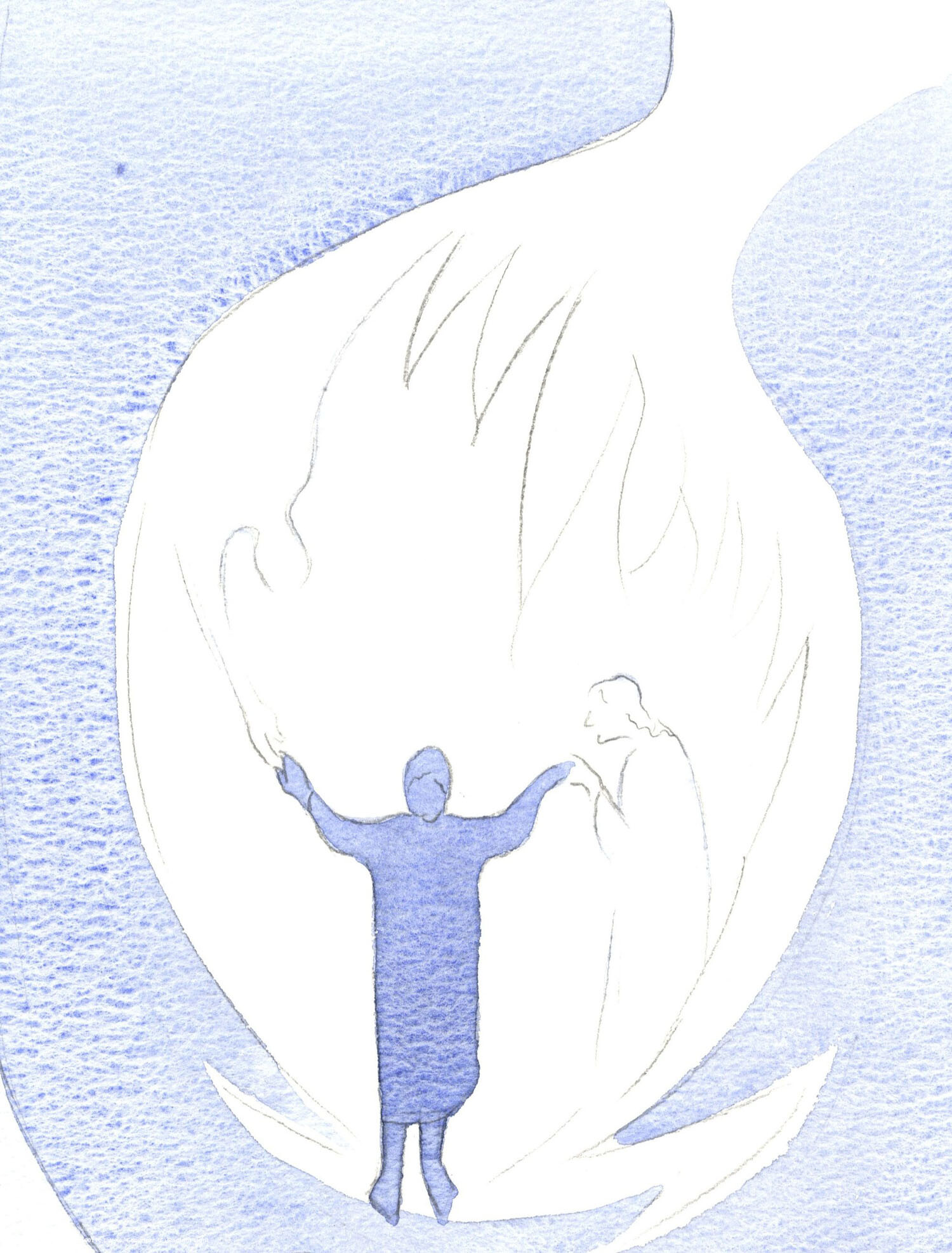 Each of the three Divine Persons is constantly at work in the faithful soul. We are enfolded in God. God is our true father; Jesus loves us; His spirit upholds us.