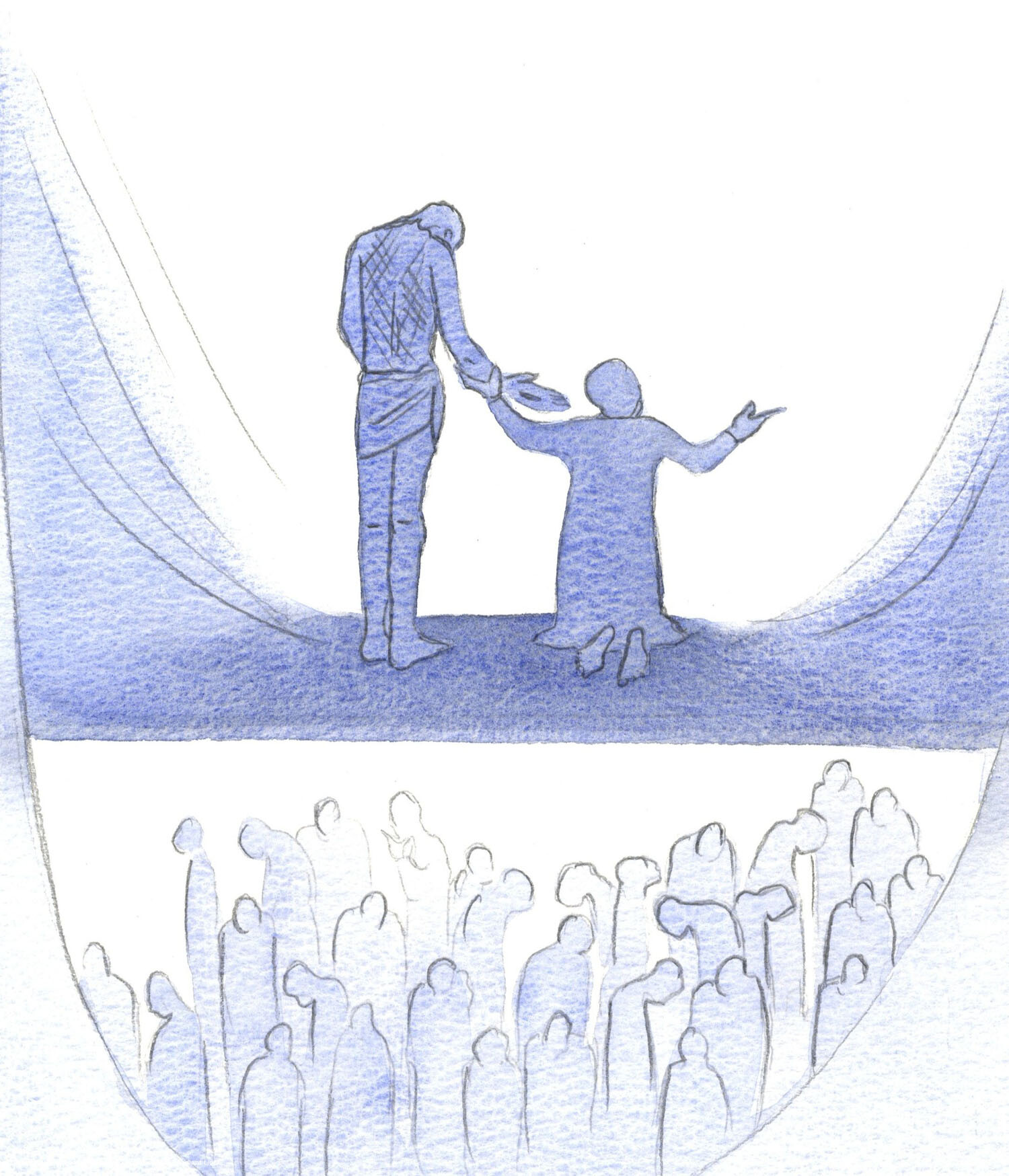 One who is shaped and tested by suffering can plead with Christ before the Father, to help other souls.