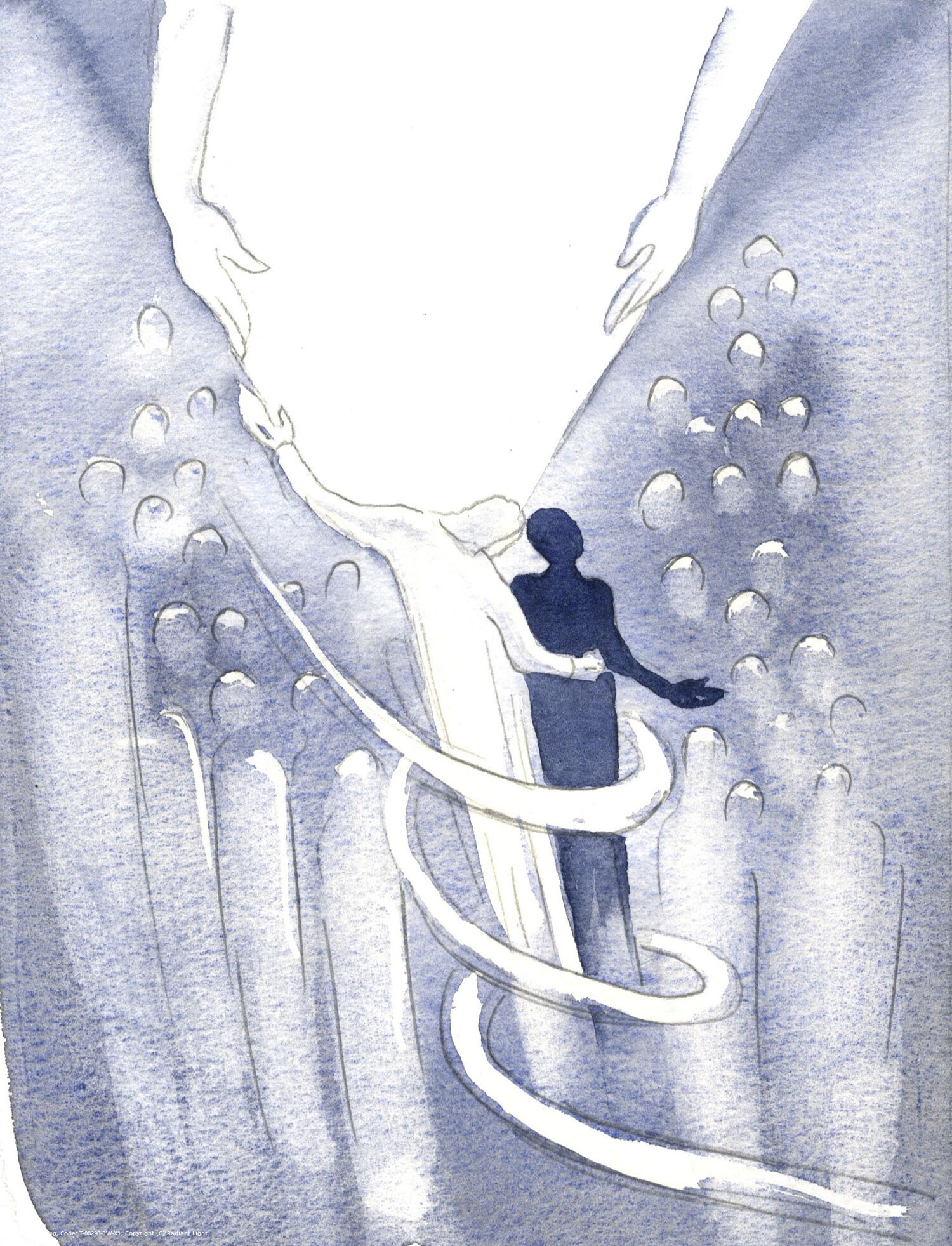 Christ reassured me, and wrapped my soul in love, and led me towards the light.