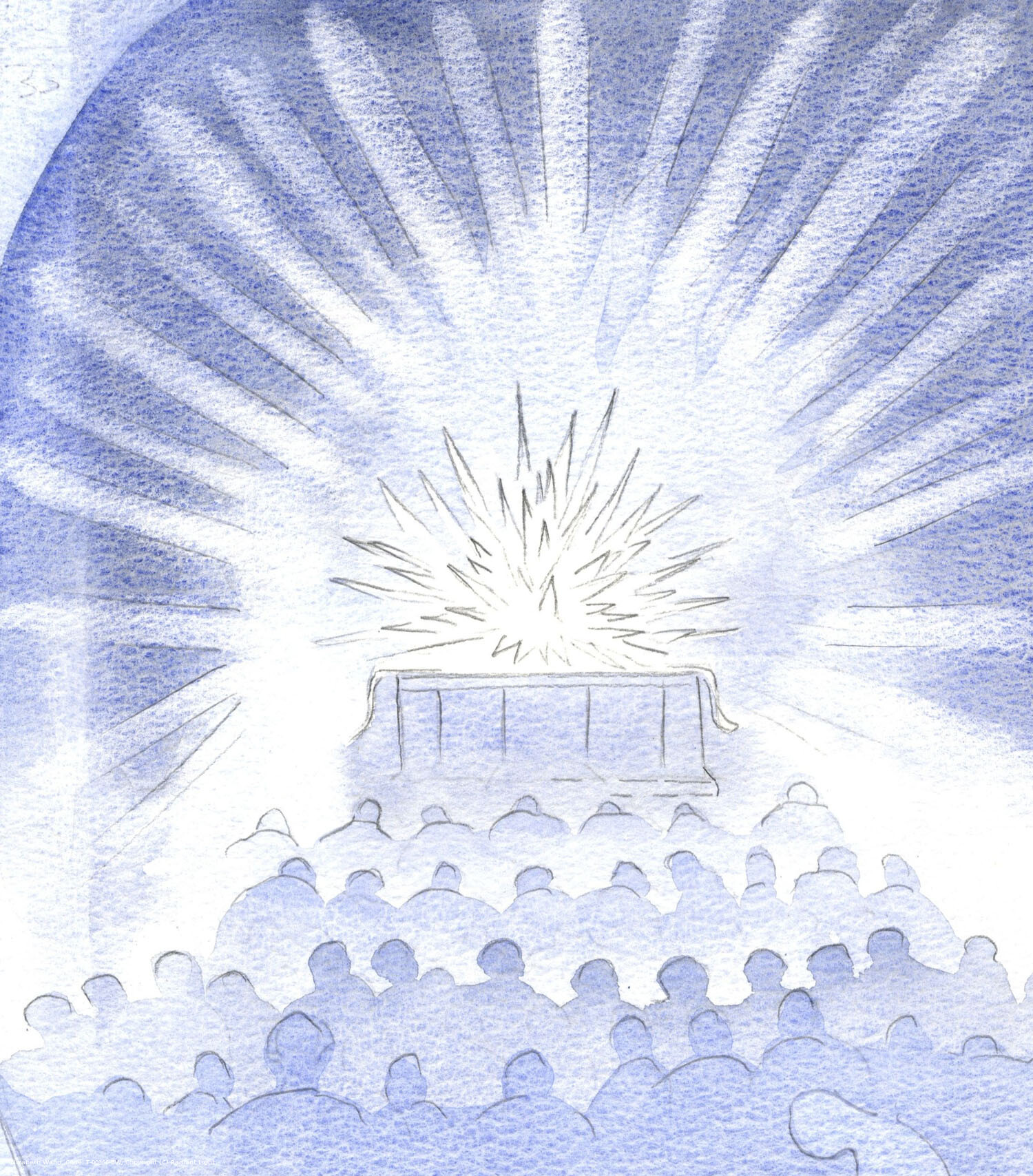 I saw the white fire of sacrifice on the altar, and the radiance and glory of the true Sacrifice of Christ.