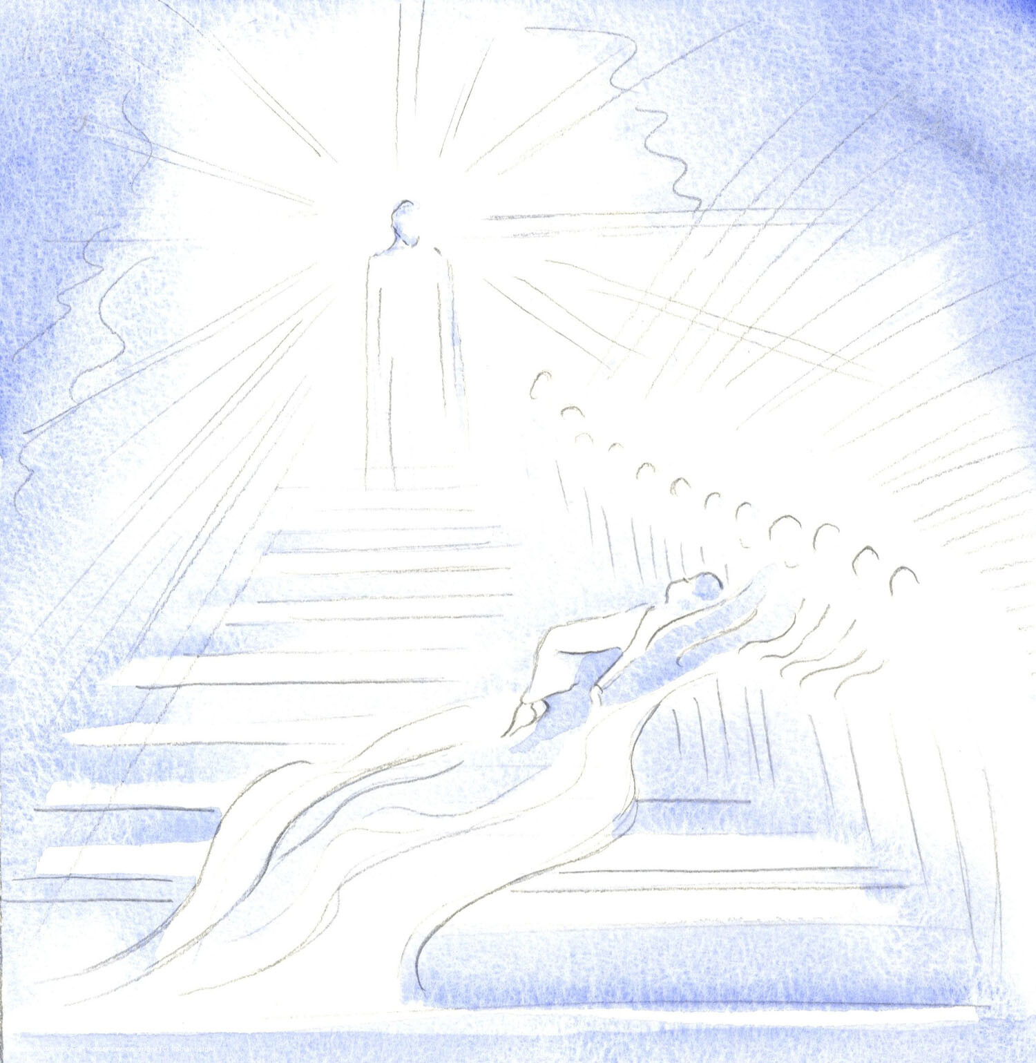 Jesus came down a straiway from Heaven to greet me in Communion and to lead me home.