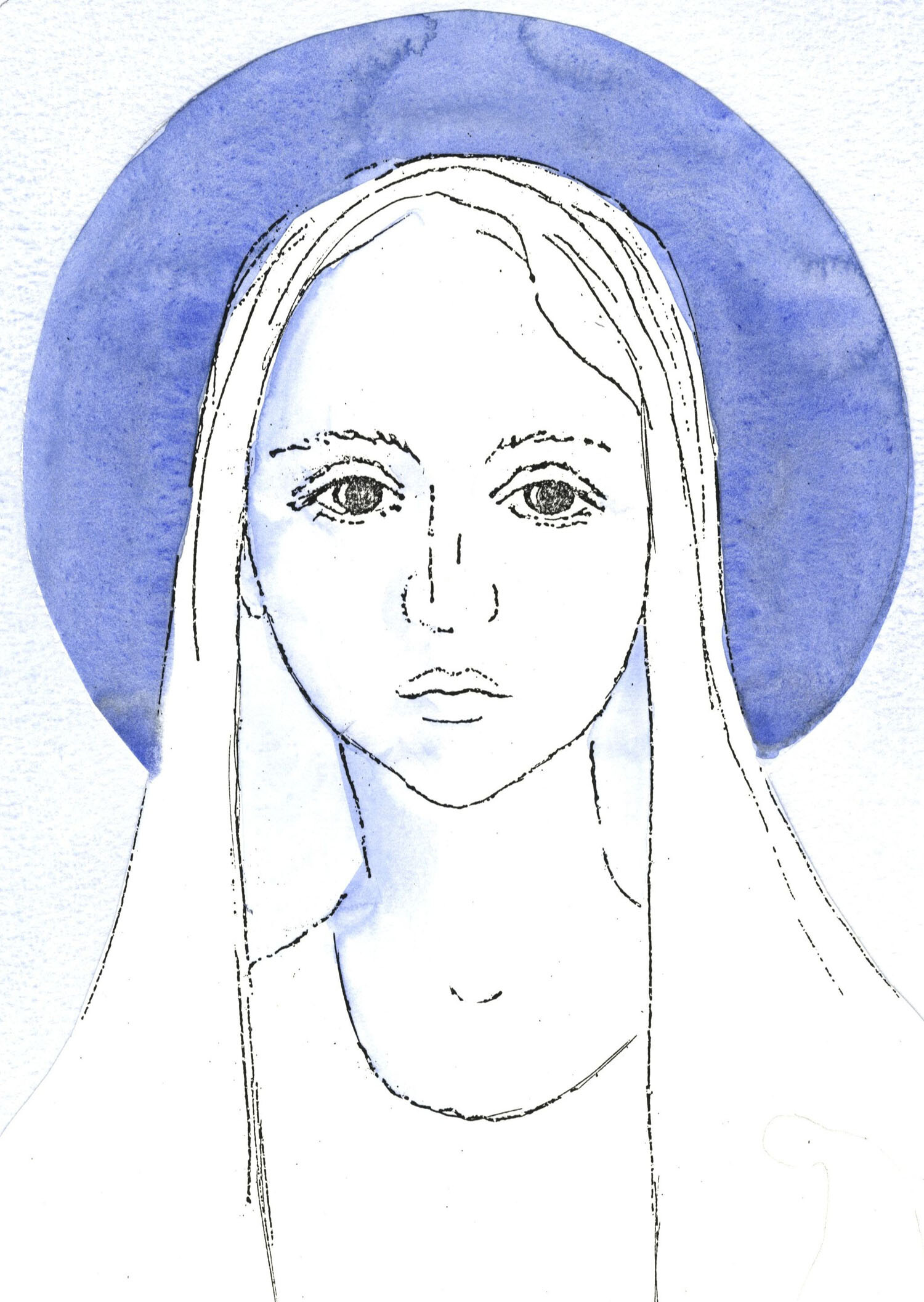 Then she showed me her Holy Face, which was so like the face of her dear son Jesus.