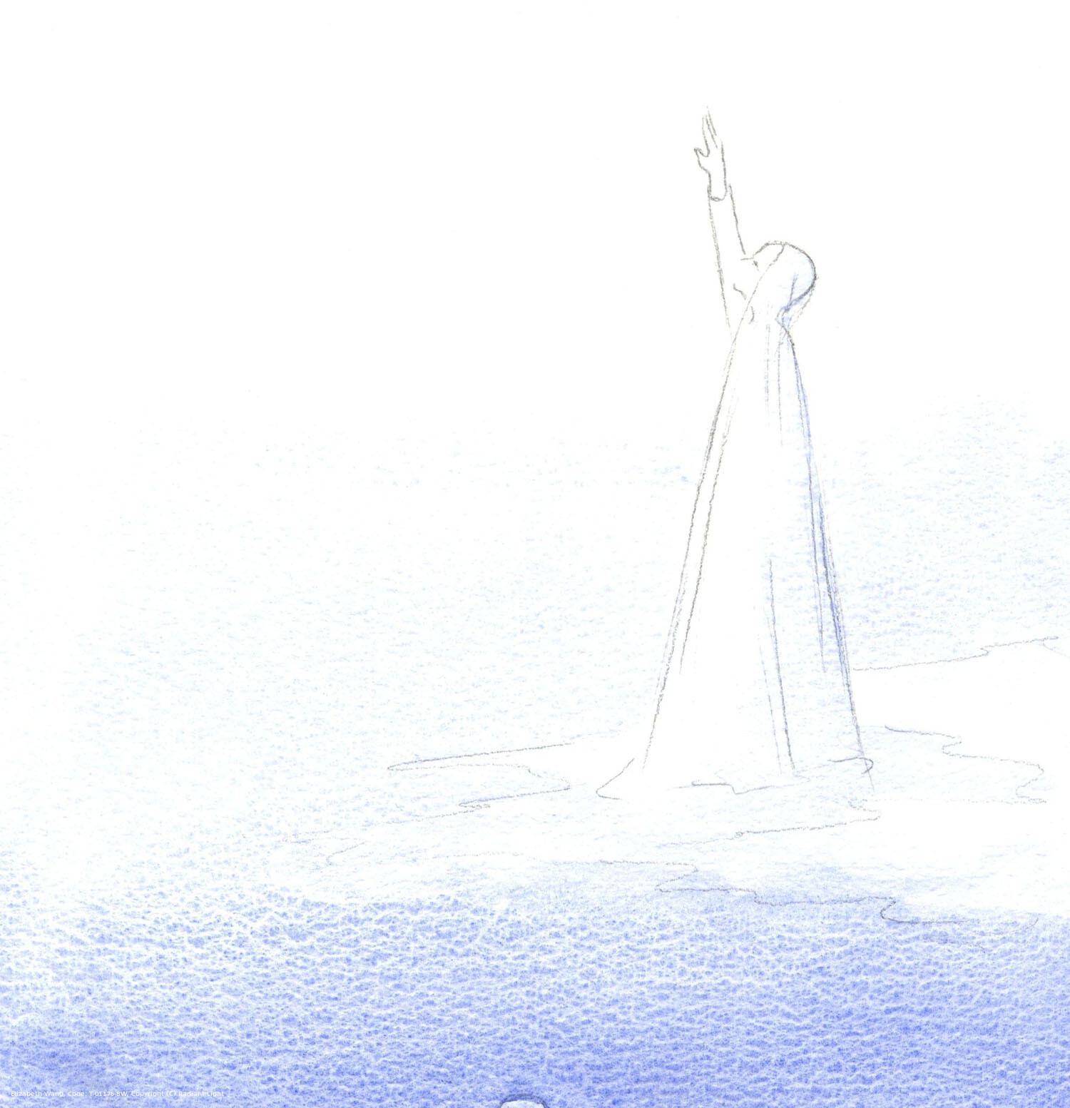 Mary stretched up her hand in prayer to the Father, who grants the least wish of her heart.