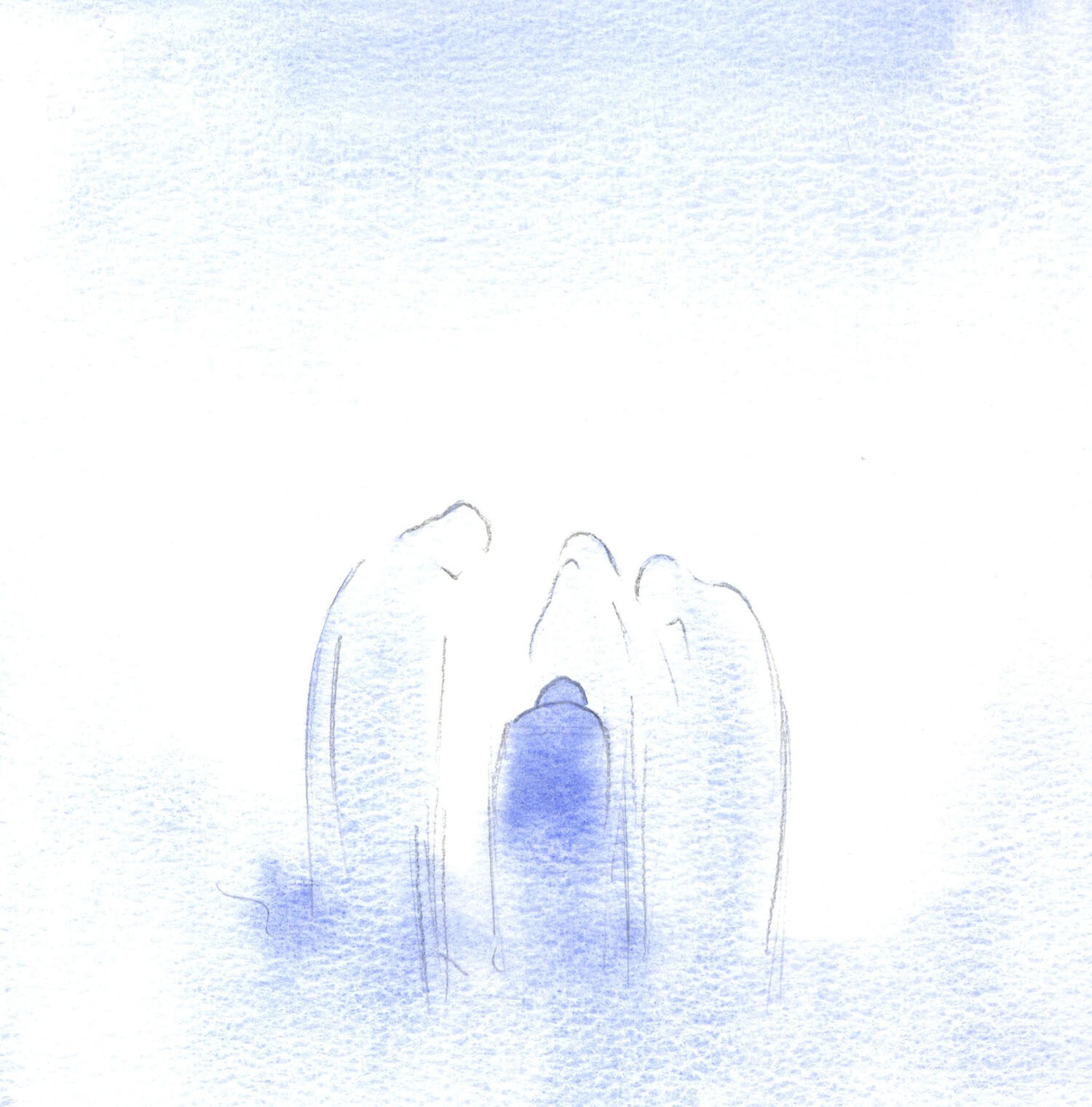 The saints leaned forward, in great concern, like parents comforting a child who has been frightened by a bad dream.