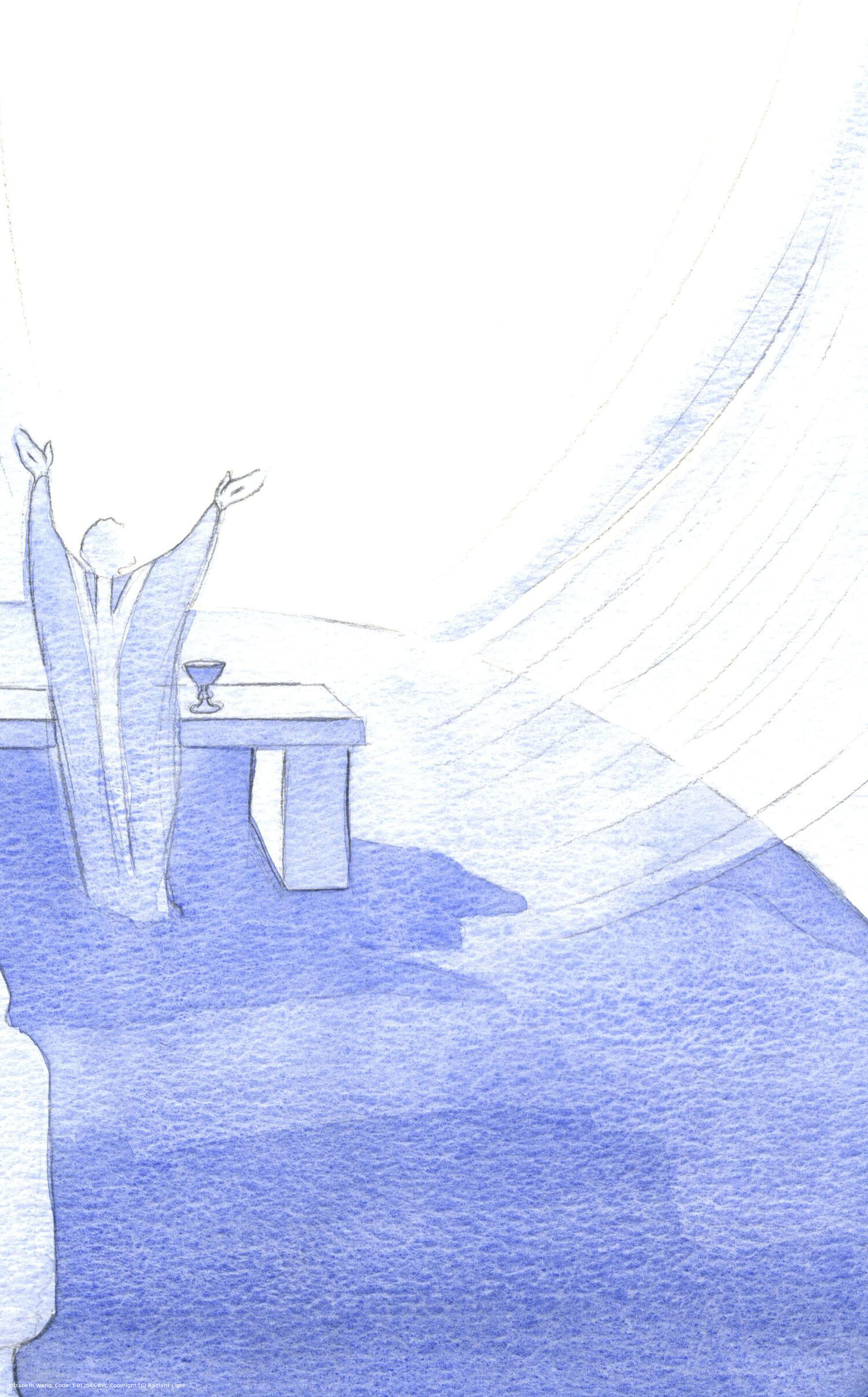 Christ sustains His Holy Church at every moment of her life, arms outstretched as he offers His Holy Sacrifice.