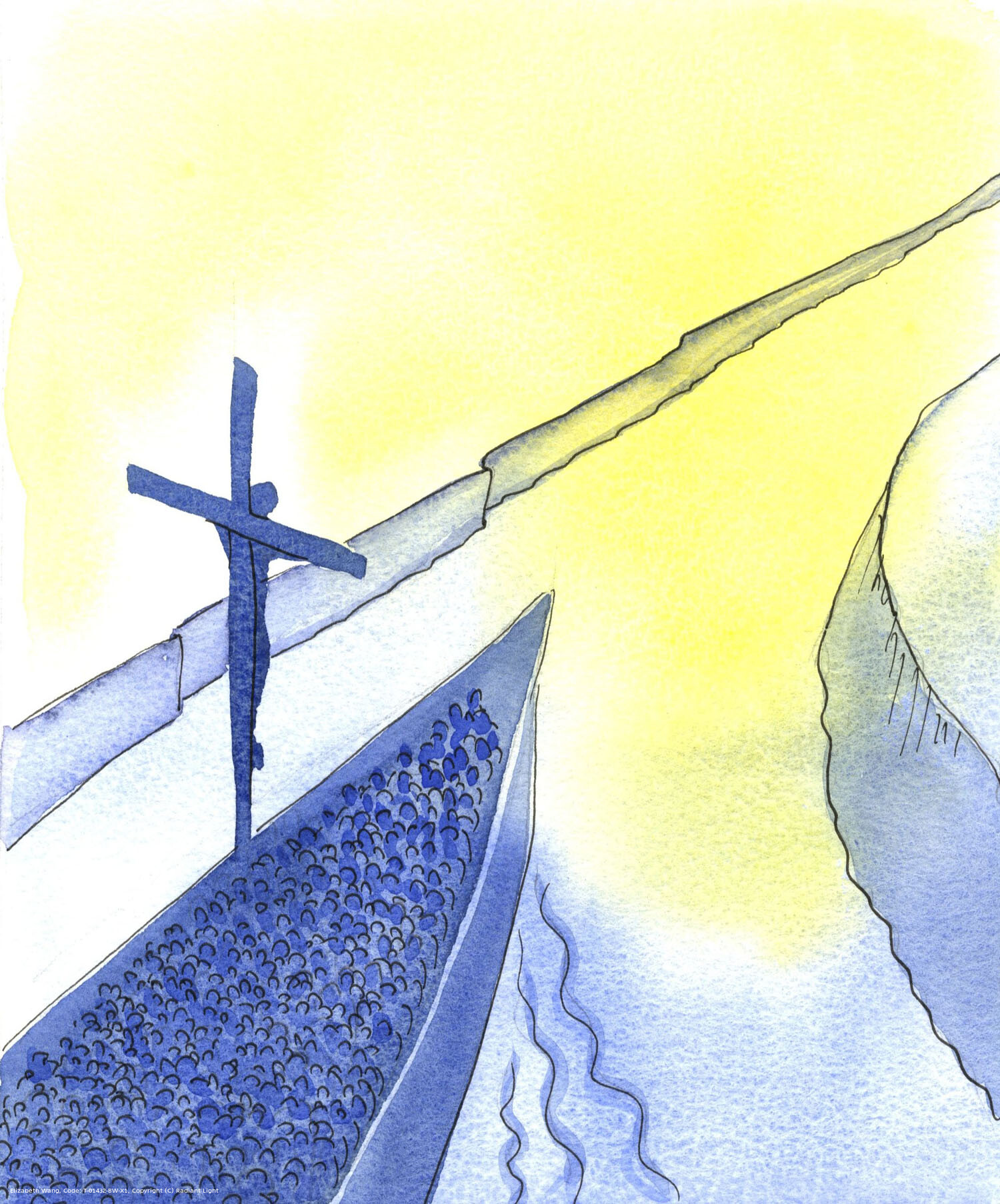 By the power of Christ's Sacrifice, during the Holy Mass, Christ pierces Heaven and brings us all closer to the Father - just as when a great ship enters an estuary to bring her precious cargo home.