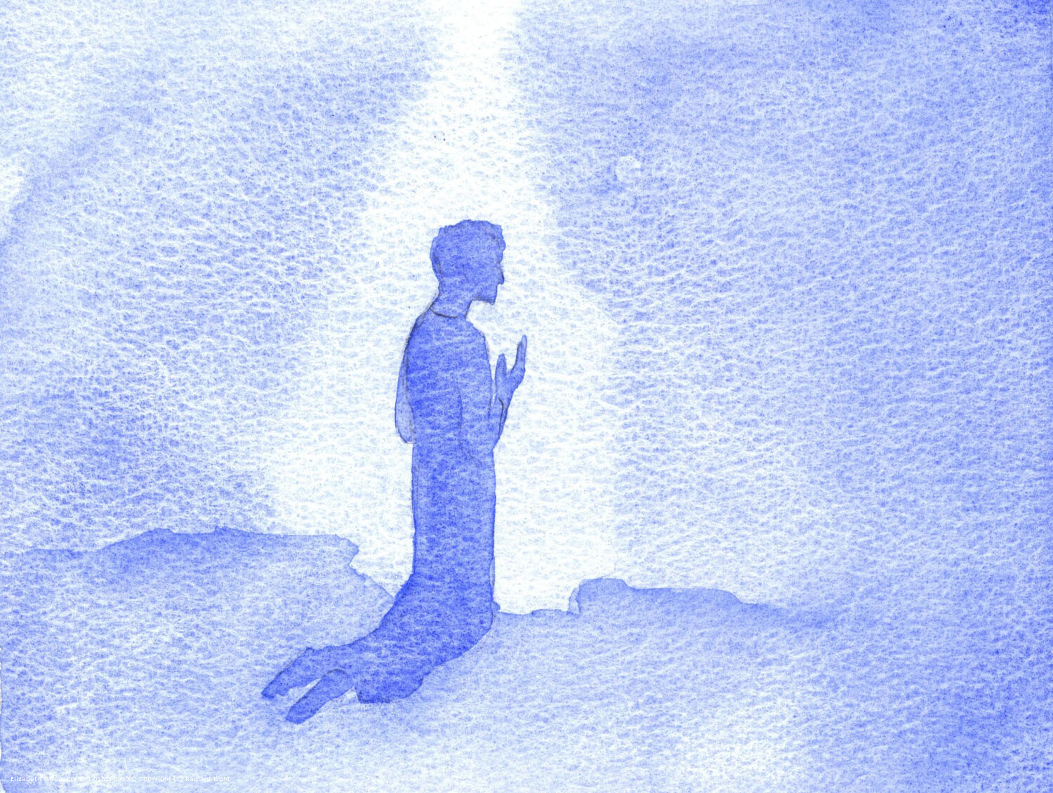 Kneeling on a hillside in Galilee, Jesus praised God and thanked Him for His Holy Mother, and for Her love and prayers.