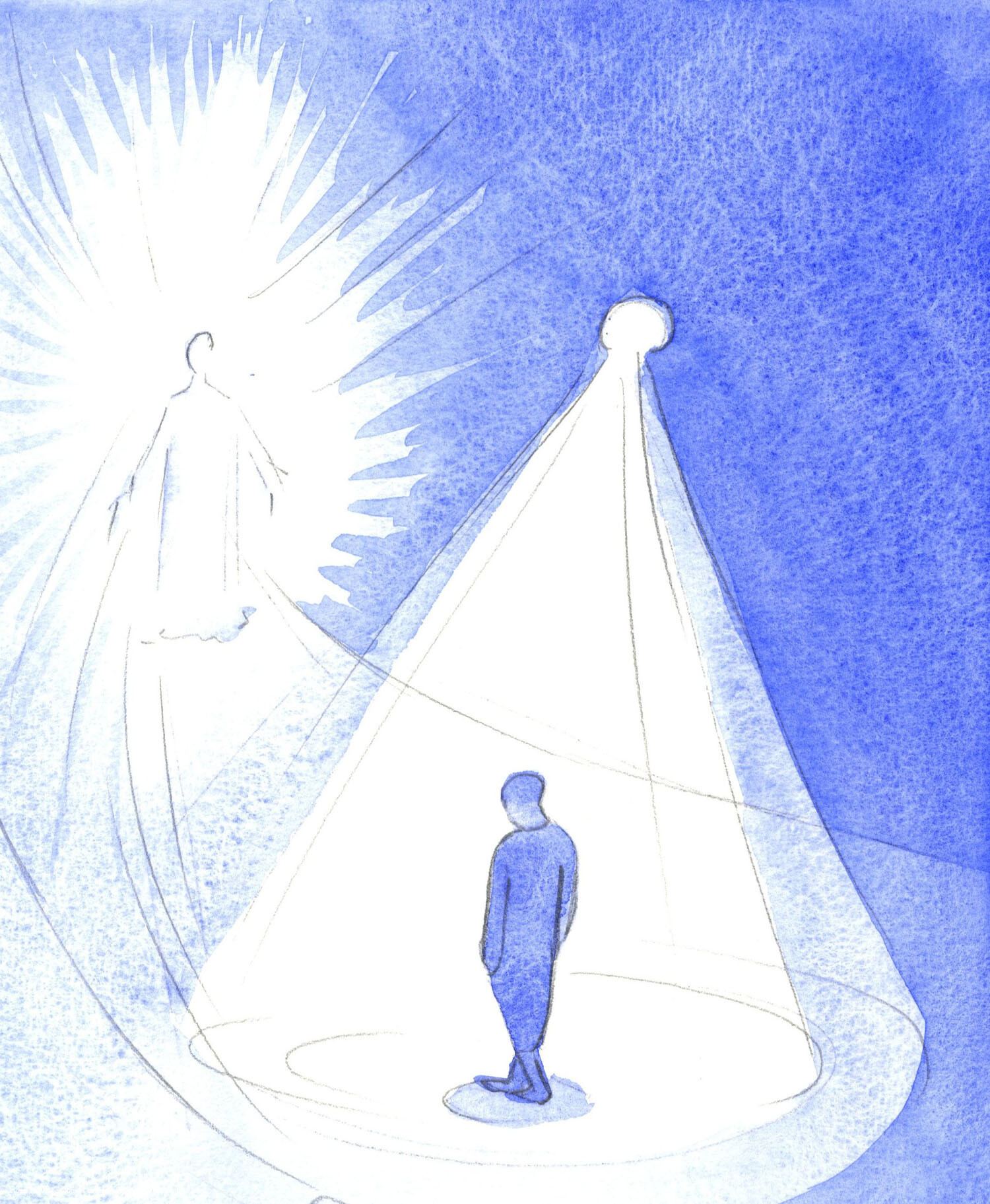 The Most Holy Spirit is like a lamp, shining above us, as we make our way towards Christ in Heaven.