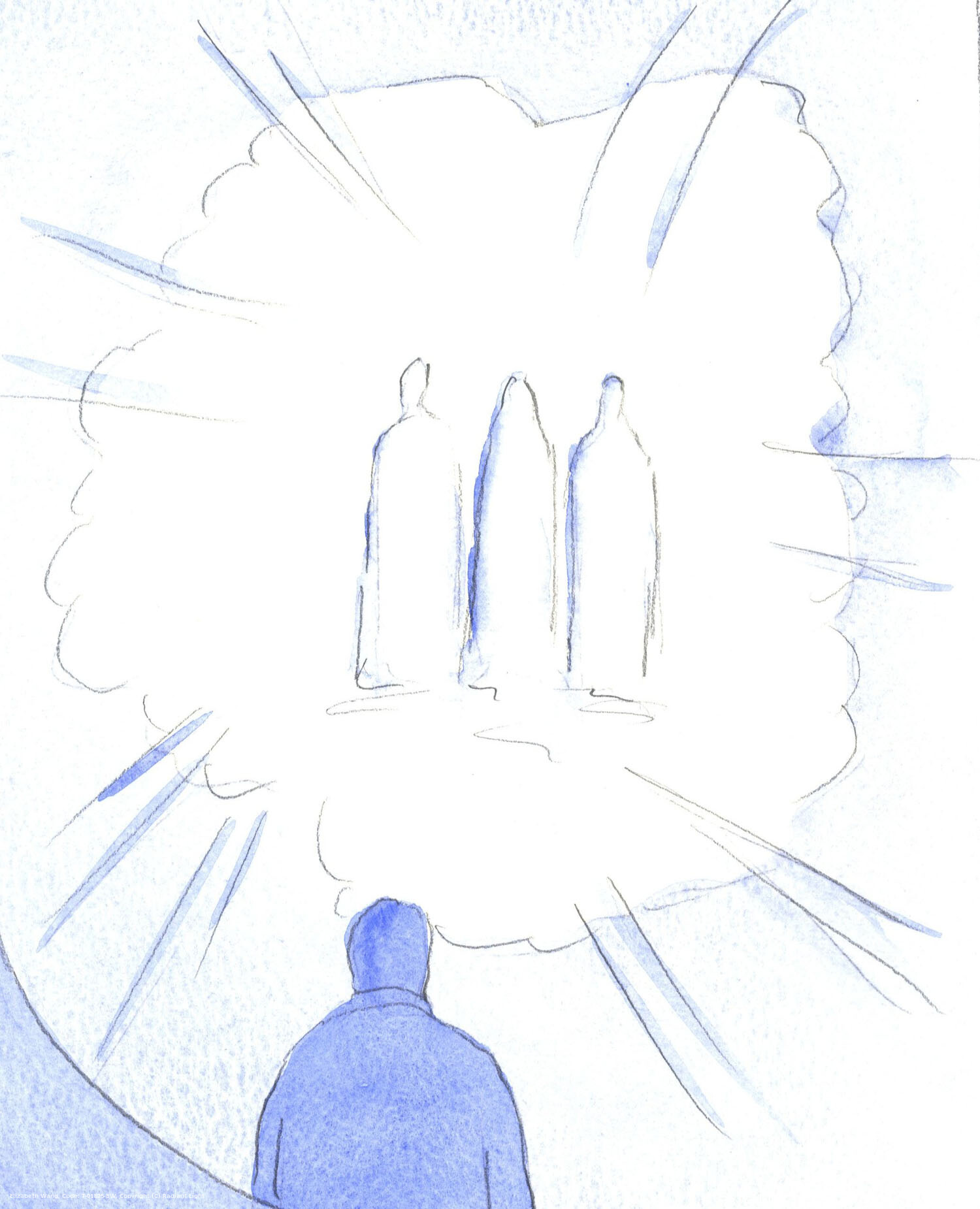 When we look 'into' God, in prayer, we find the saints; and when we look to the saints, we are thereby 'reaching into' God.