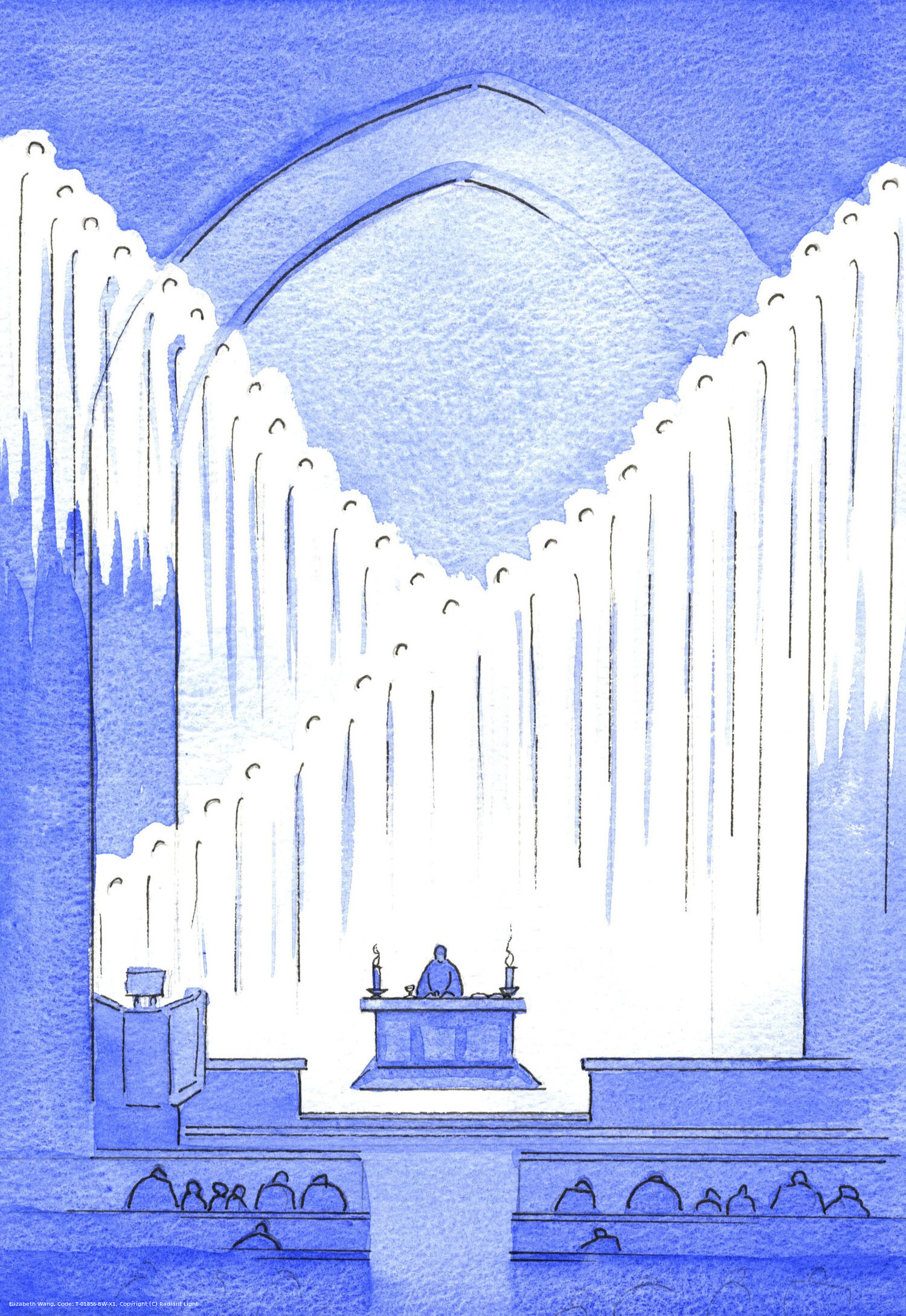 We do well to greet the Holy Angels who, on guard, praying, fill the Holy place which is our sanctuary.