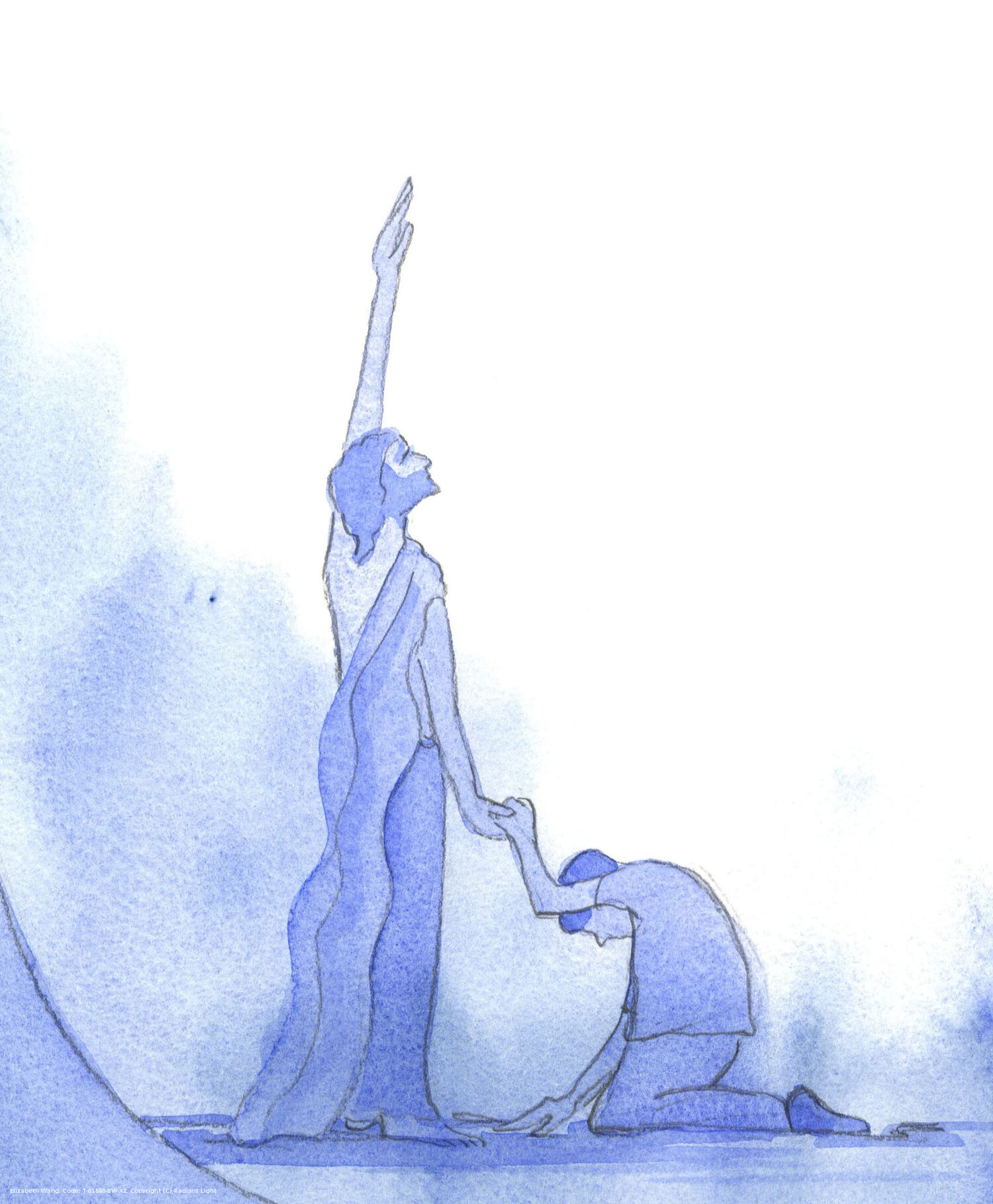 Christ, the sinless God-man, is the champion of sinners. He reaches out to the Father, pleading for all who repent and kneel at his feet - even for those who have maimed and murdered.