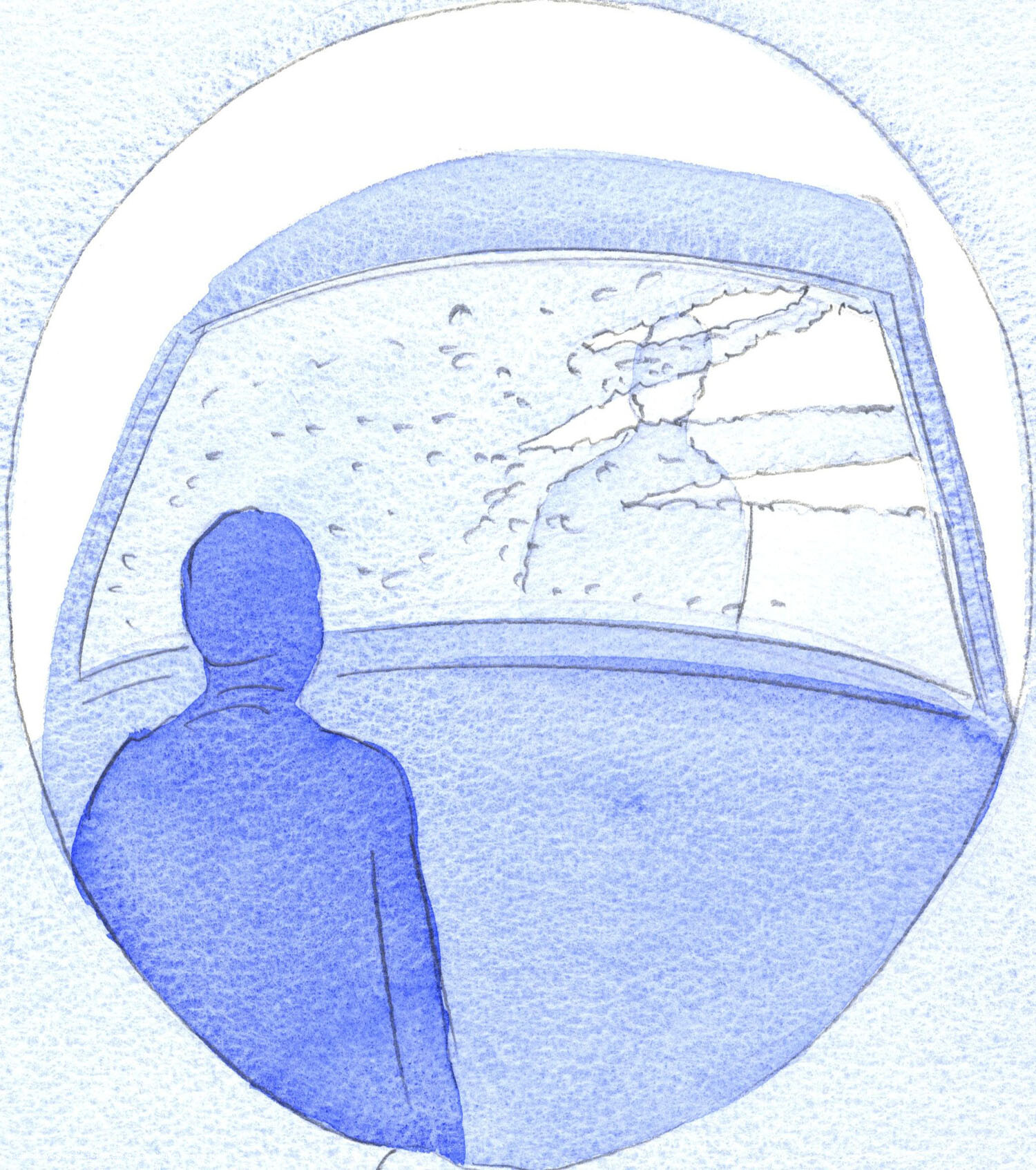 Through sin or dissent, a blow has shattered the clear 'windscreen' through which some people strain to look at Christ.