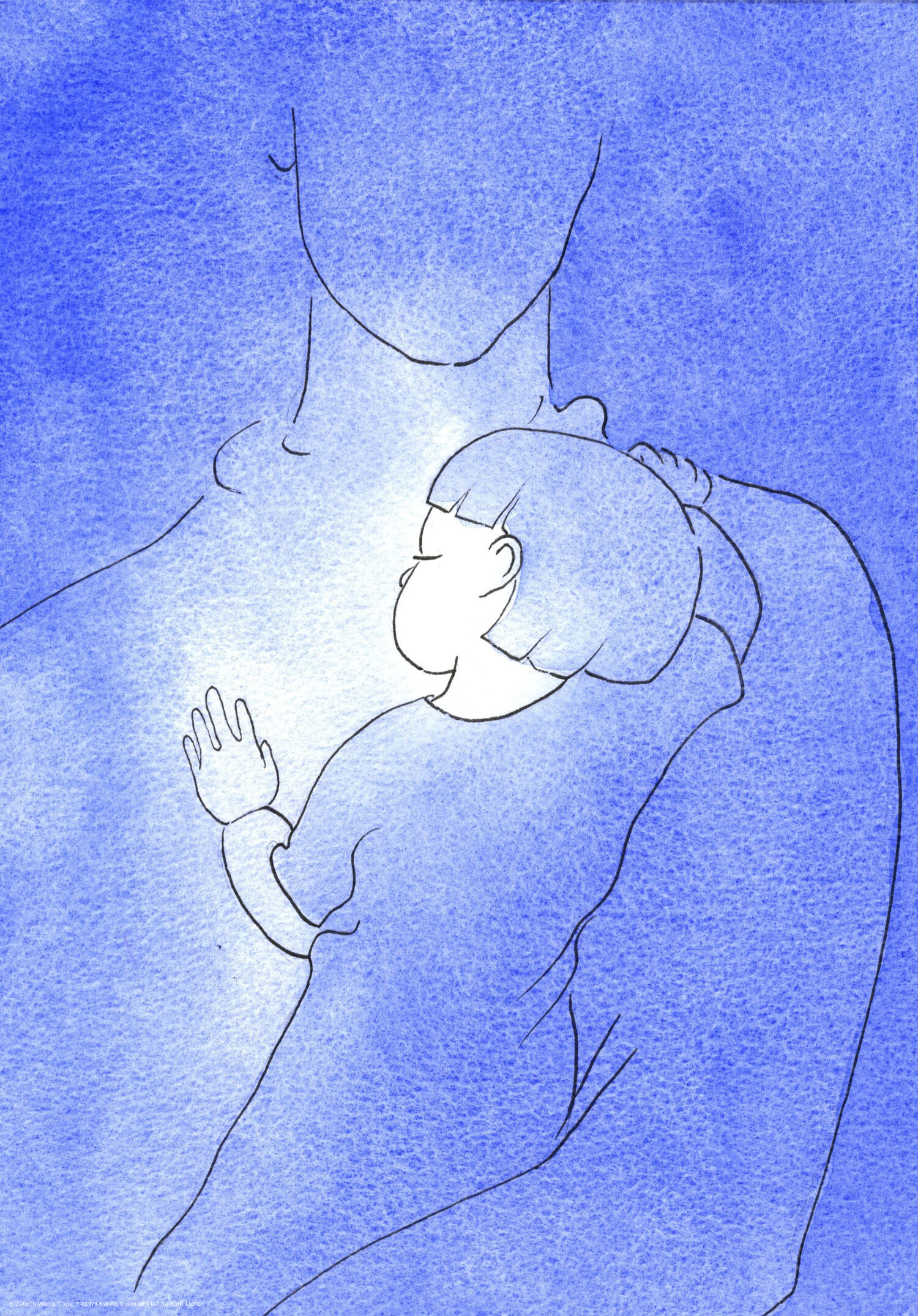 When I am close to God, in sickness, putting my trust in Him, I am like a child who rests on her Father's shoulder.