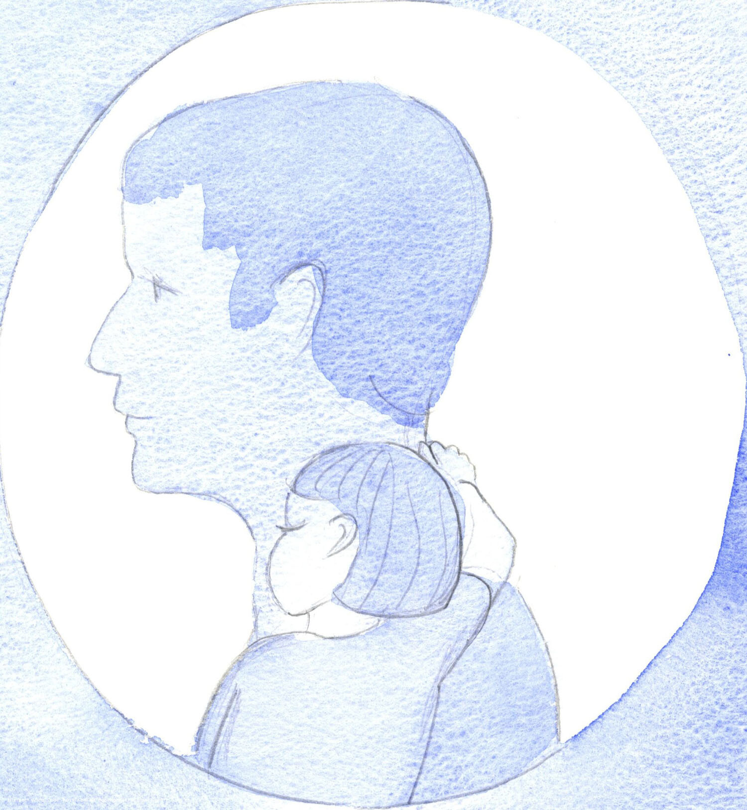 When I am close to God, in sickness, putting my trust in Him, I am like a child who rests on her Father's shoulder.