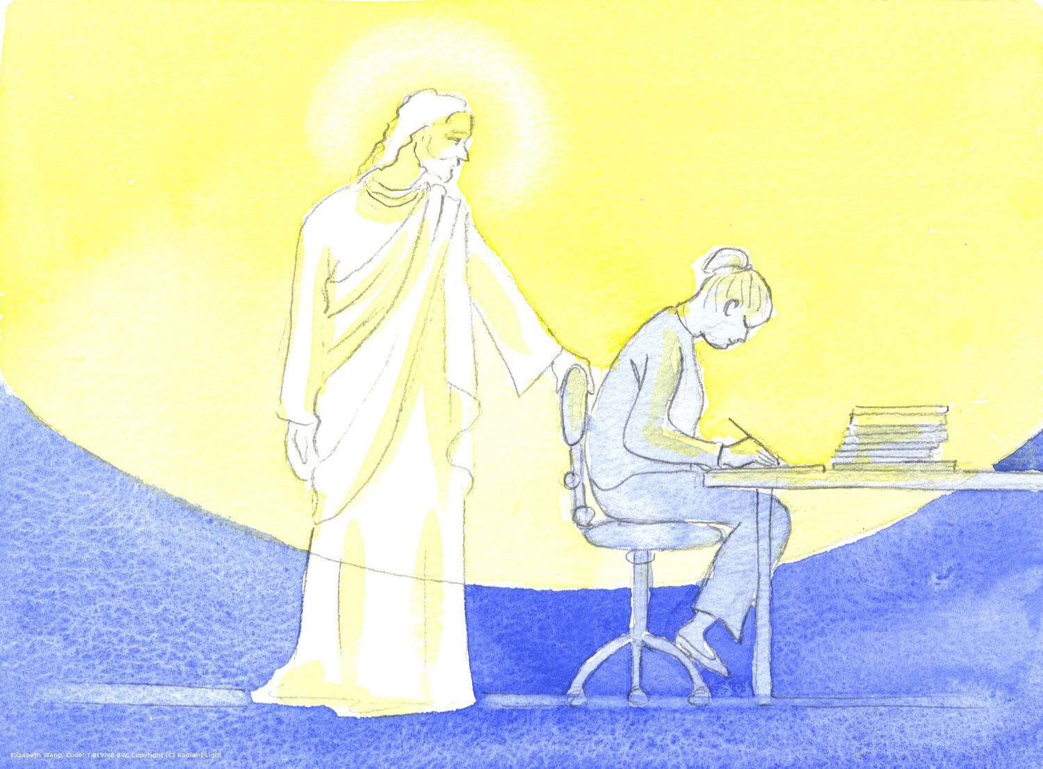 By God's grace, each day can be spent in Christ's company, as if living half-way into Heaven, throughout each moment of work and prayer.