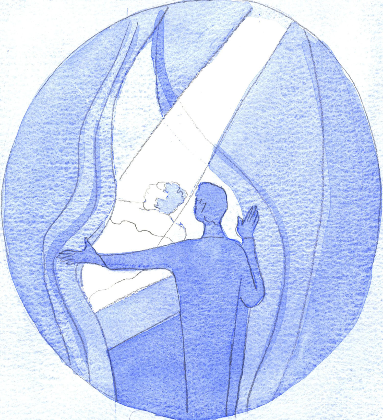 By our fervent prayers to Our Blesssed Lady, it is as though we hold aside the strands of darkness, to let Heaven's light shine down upon the needy.