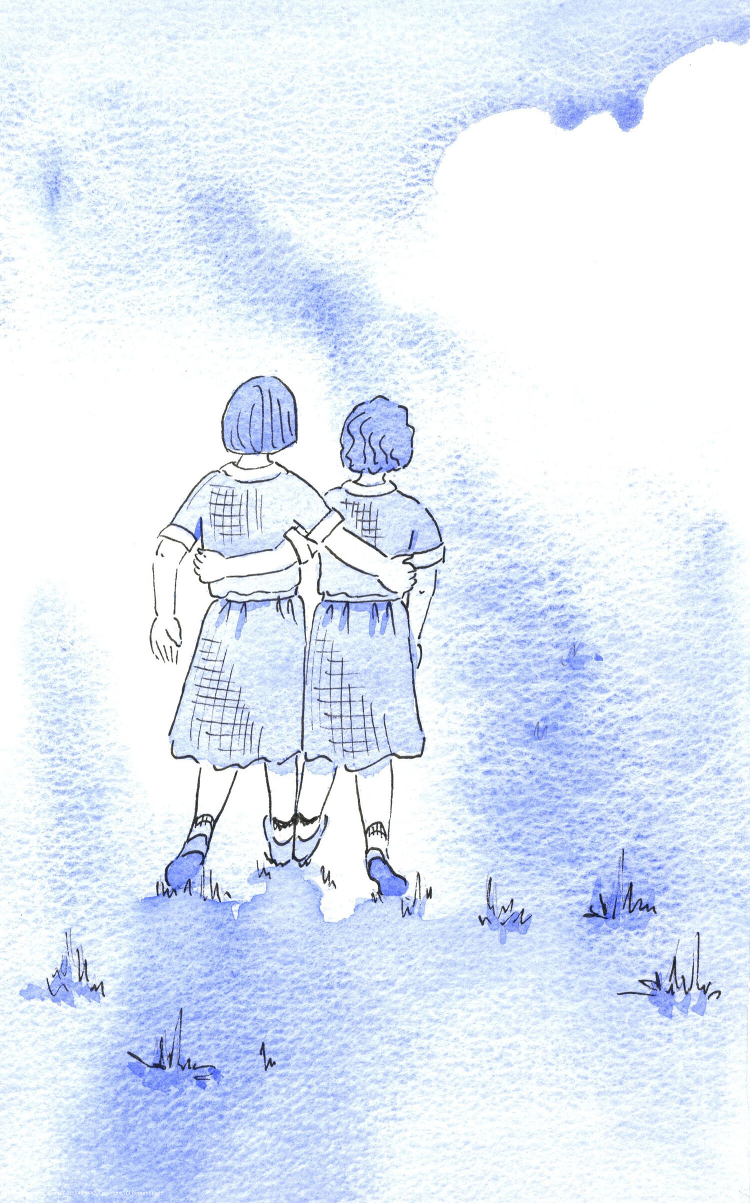 At our consent, Christ can draw us into 'twinship' with Him: as when children are holding one another, eagerly racing in the same direction.