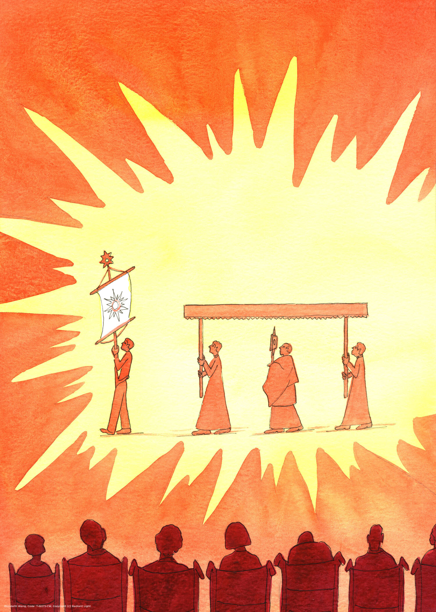 Christ our God is really present in the Blessed Sacrament. His glory shines out, as we honour Him in the Procession.