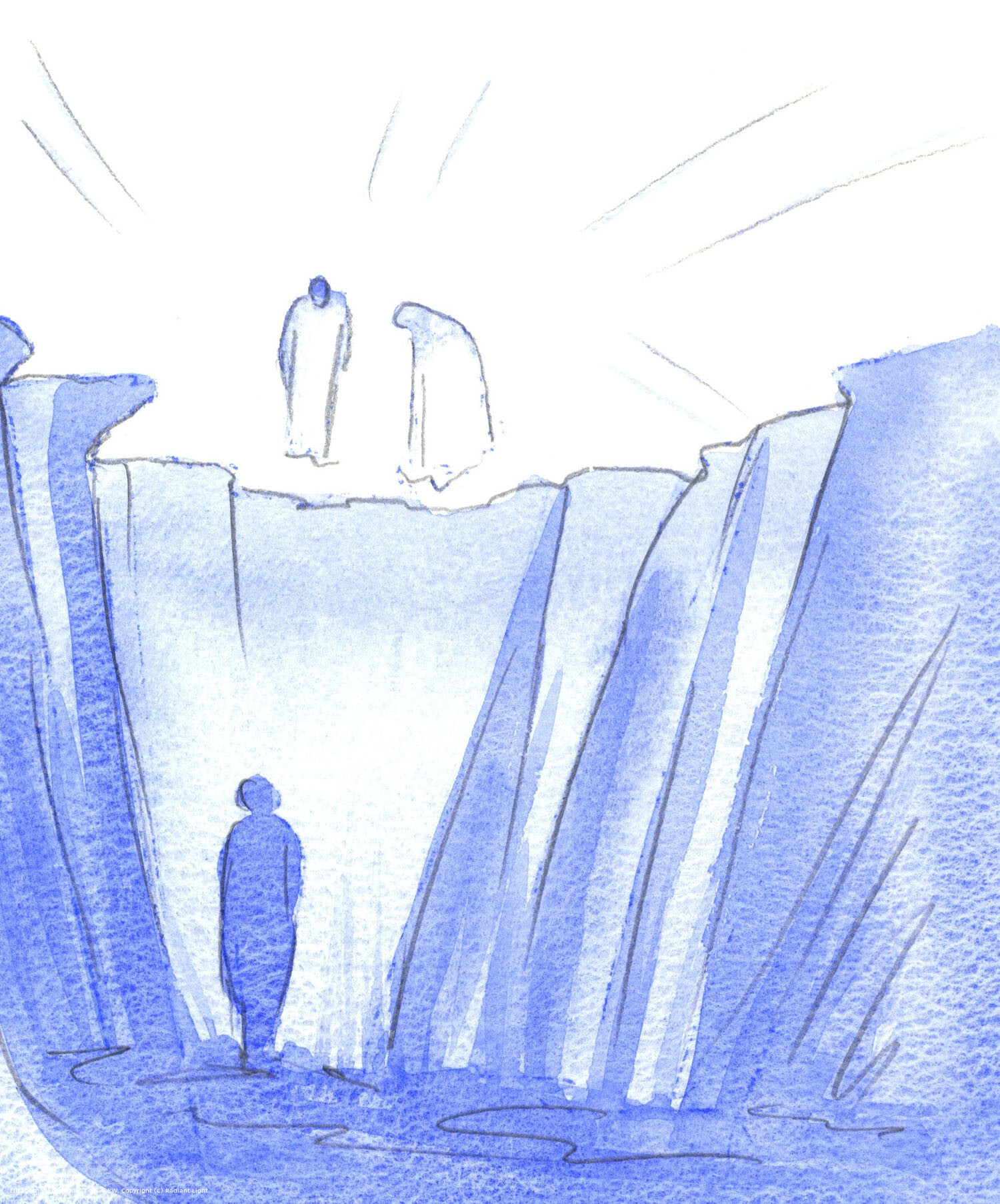 When I pray: 'Help us poor sinners', Jesus and Mary respond with love and encouragement, as if from the 'edge' of Heaven.