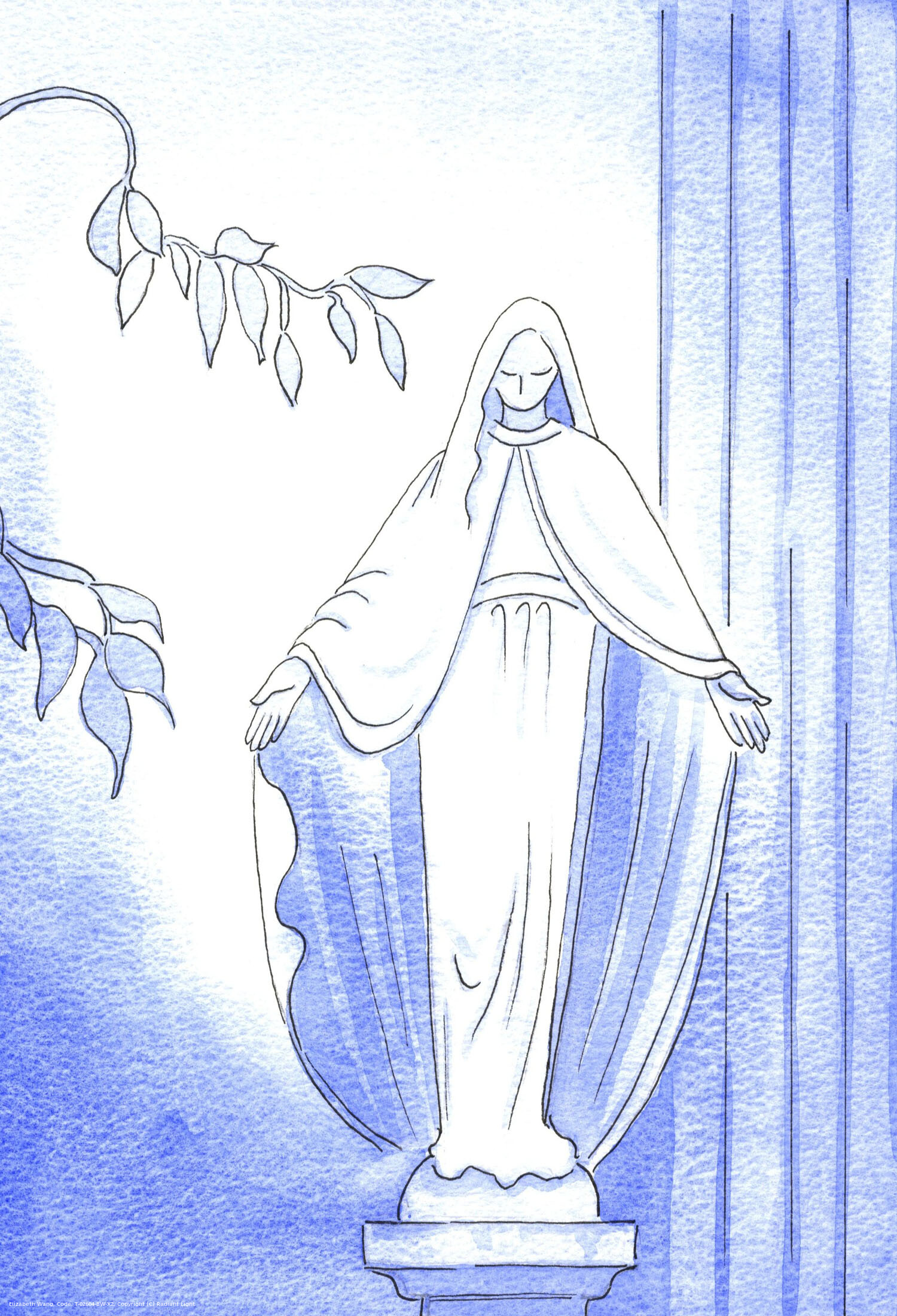 A Statue in the Garden: Here, we can see Our Lady's open-hearted approach to God. She always asked Him: "What would you like me to do?"