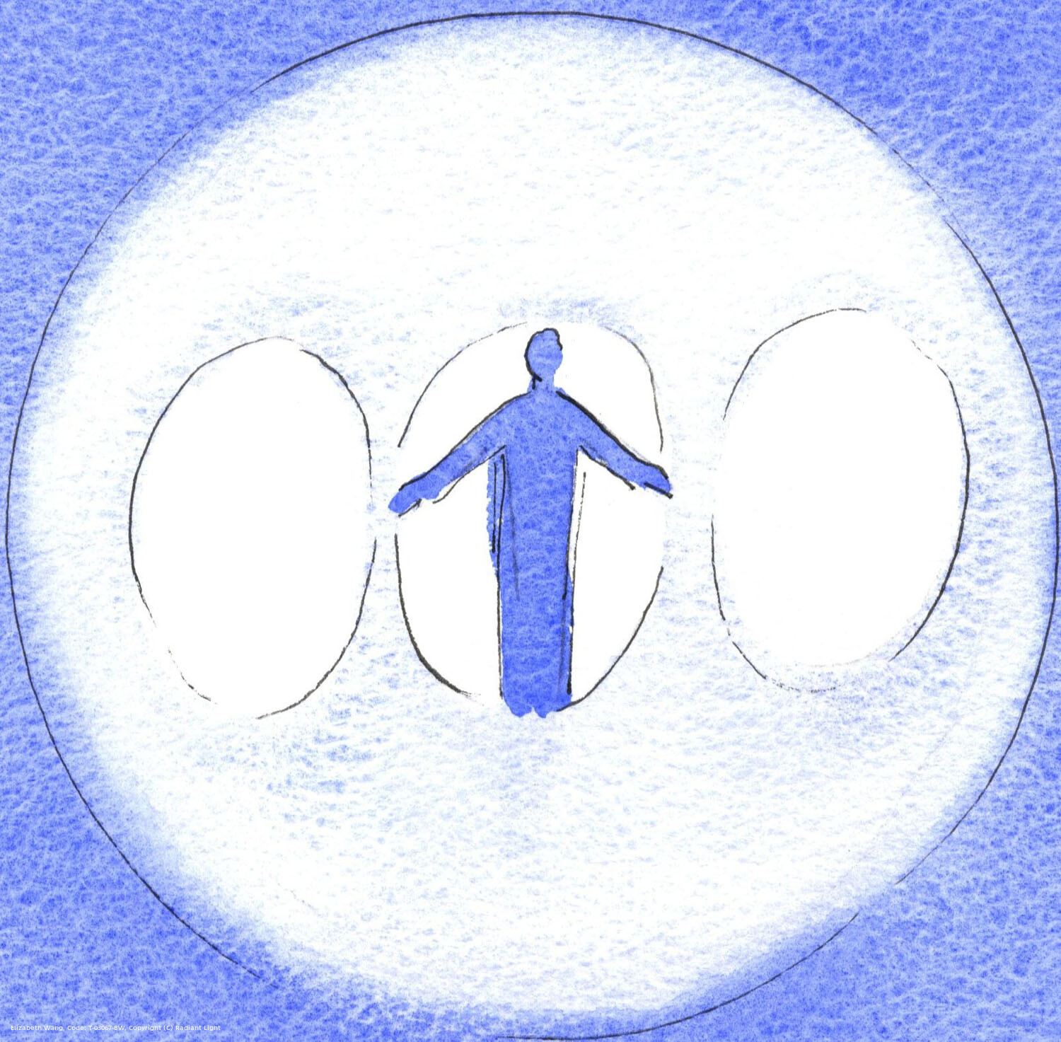 The Blessed Trinity can be seen as a Triple Light with Christ the God-man at the centre.