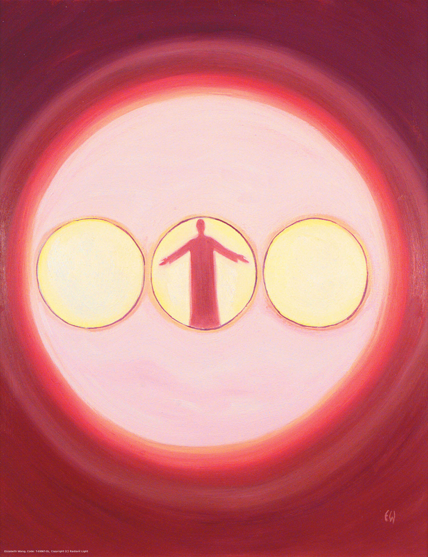 The Blessed Trinity can be seen as a Triple Light with Christ the God-man at the centre.