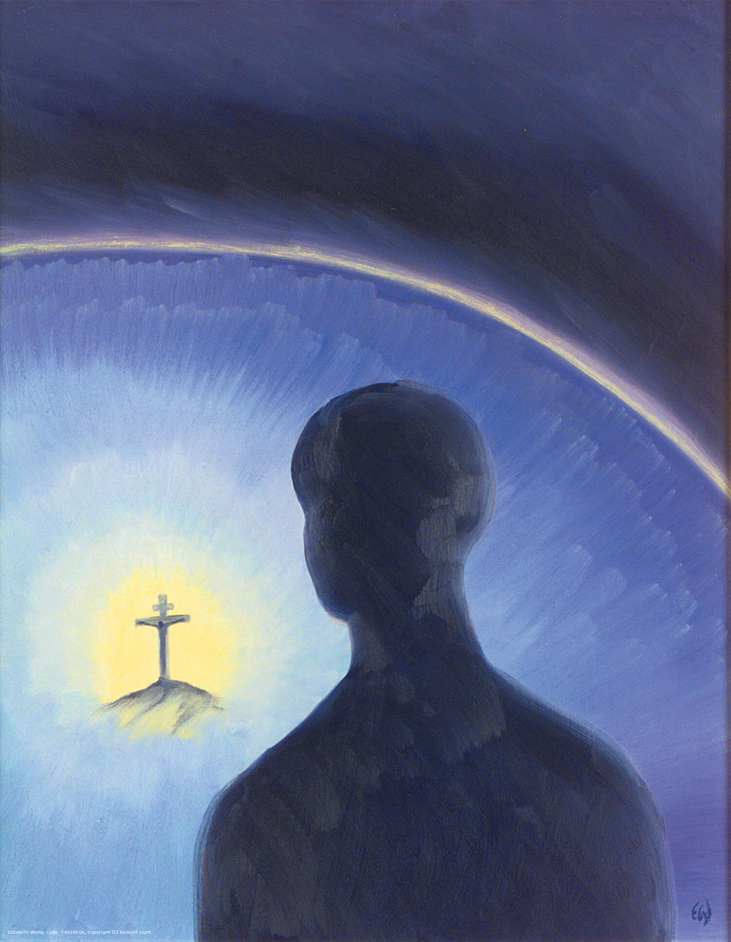 God the Father looks down in love and admiration as Christ willingly suffered to fulfill His plan to save sinners.