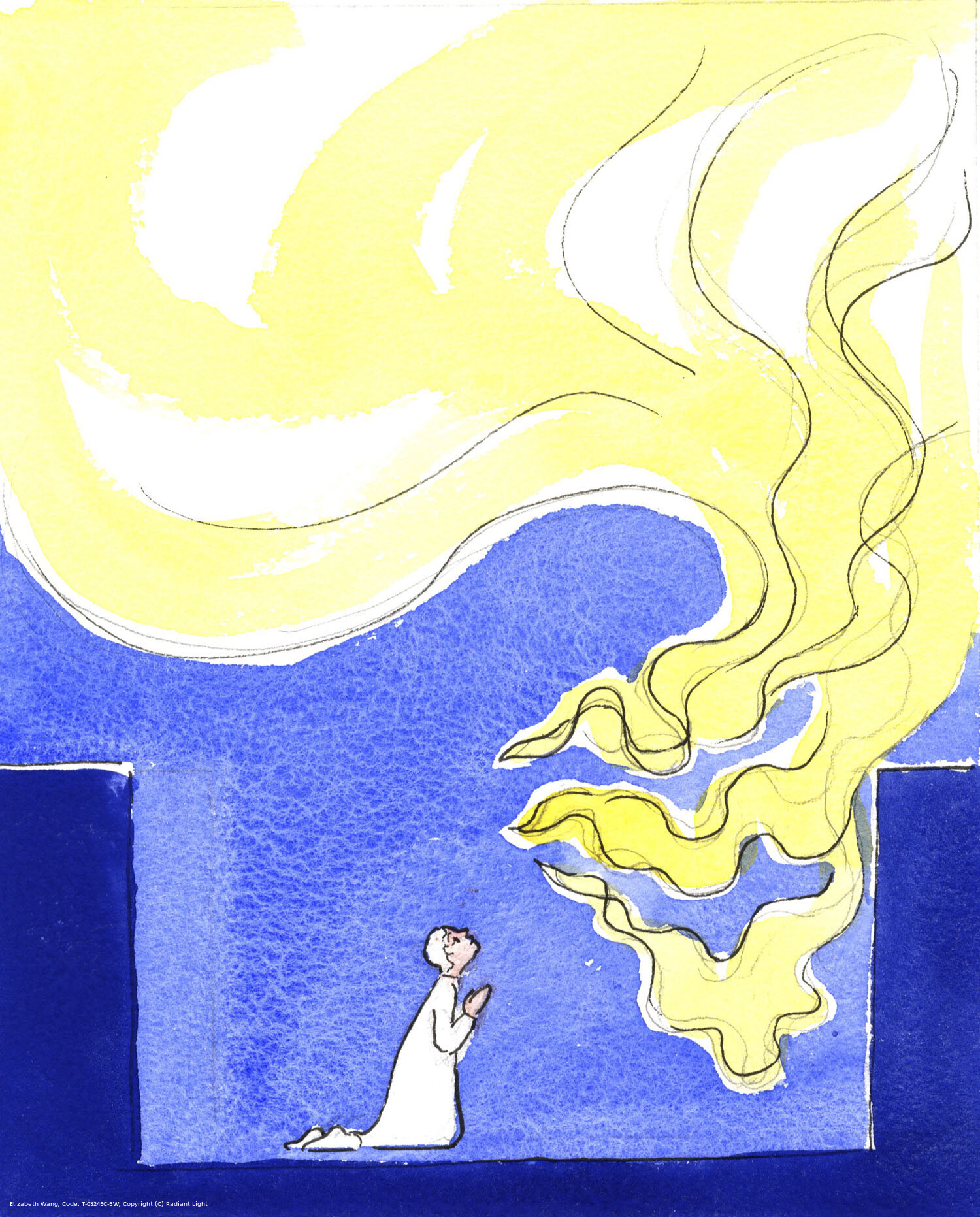 God is as pure as fire. He is active, holy, powerful and bright. It is he who lifts up a soul who has placed herself before him. Those tendrils of flame no longer burn, but act as 'touches' of sweetness in a divine embrace.