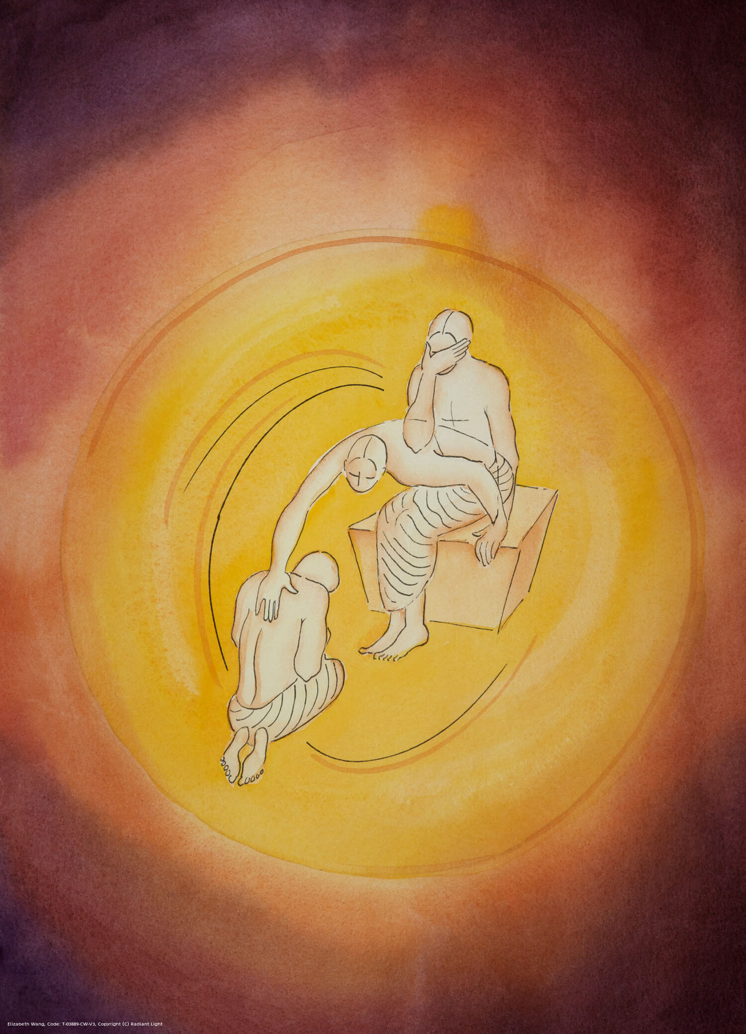 God the Father, aware of the horrific cost of the Incarnation, reaches out, through His Holy Spirit, to His Beloved Son, Who willingly assents to come to earth for our salvation