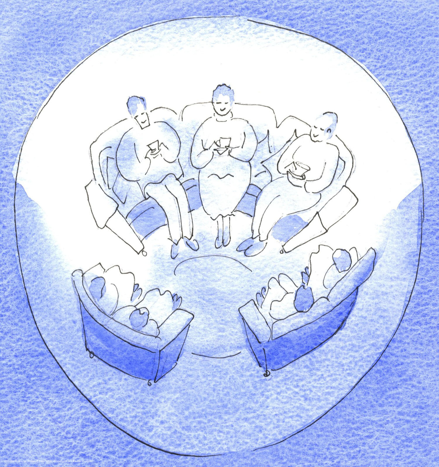 Prayer can be like a meeting of members of a happy, united family who sit together, after a busy day, in companionable silence.