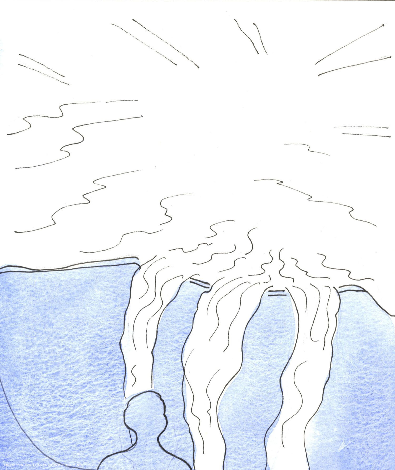 God's love for us is like a vast body of water which can never be depleted, nor ever cease to flow.