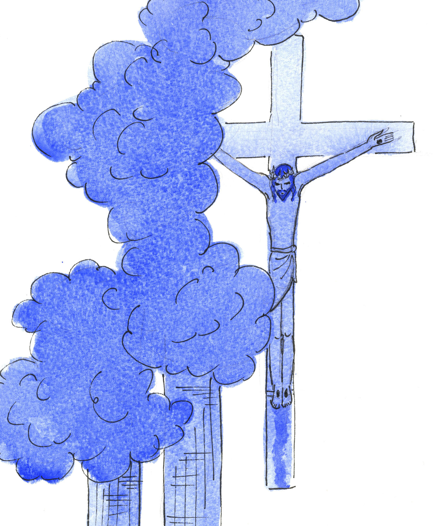 When Christ was hanging on the Cross in torment He was aware of all human tragedies from the beginning to the end of life - including the sufferings of those on 9/11. God does not look on impassively as mankind suffers; on the contrary, the Son of God came down to earth to share our sufferings, even to die. When Christ rose from the dead, He made a way to Heaven for all who would follow Him.