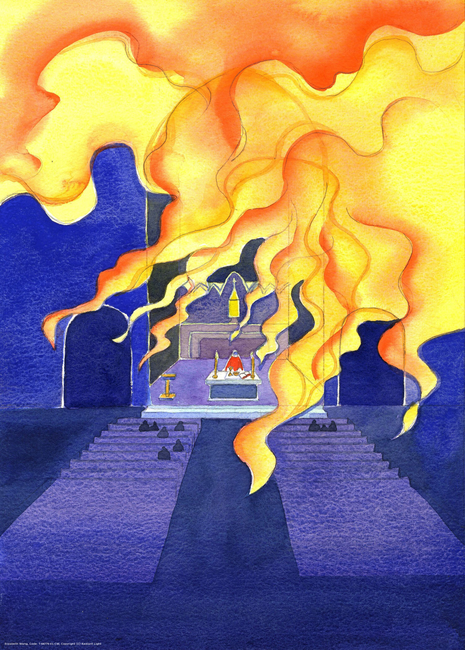 At Mass, it's as if a blazing fire of Divine love penetrates the church - love from the Father Who 'gives' His Son to us at every Mass. If we could see the flames, how reverent we would be, in the Presence of the All-Holy!