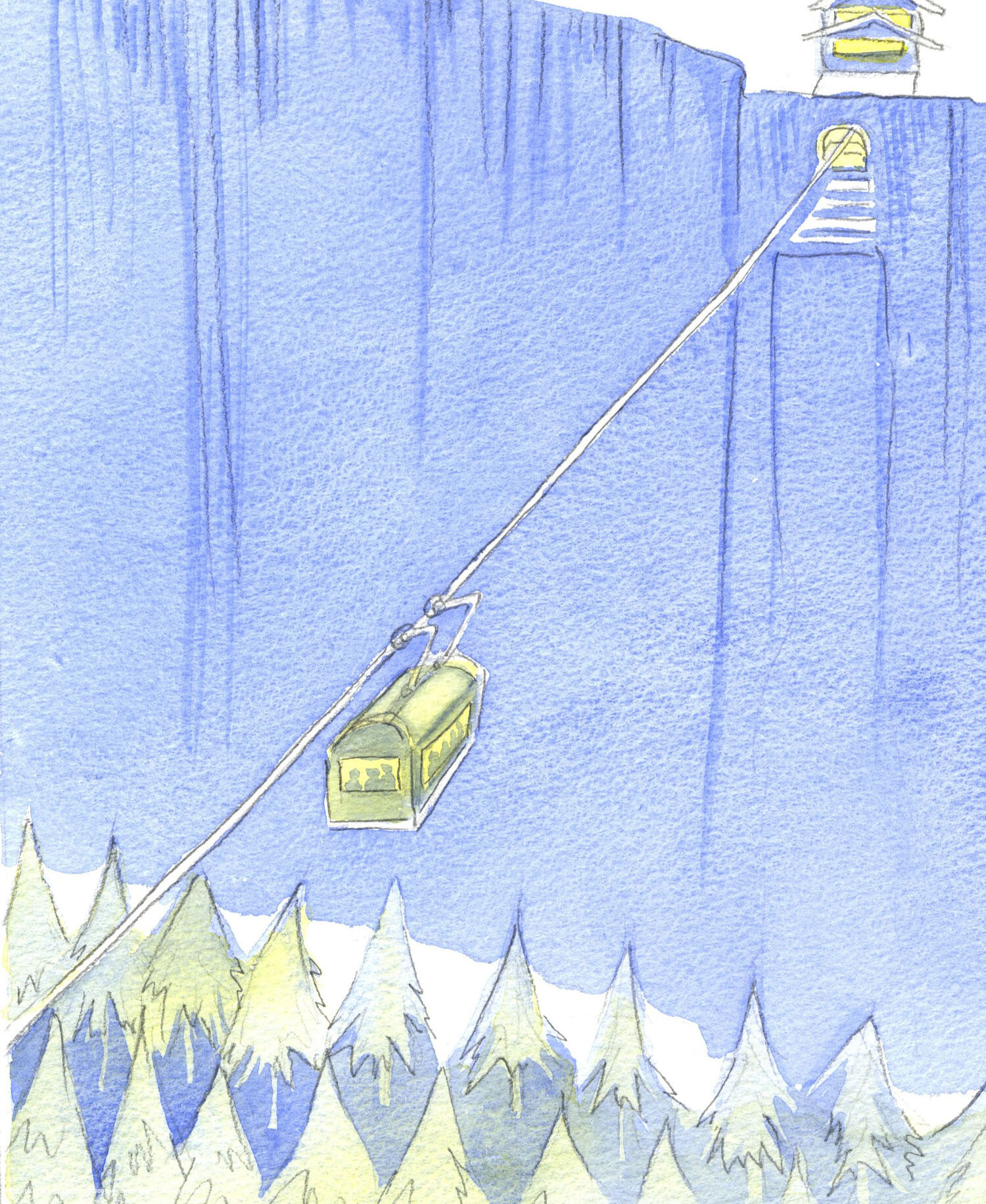 Just as the 'climate' within a well-made cable car remains the same, whatever the weather outside, so a mature soul is always calm and at peace within, whatever storms may rage exteriorly around him.