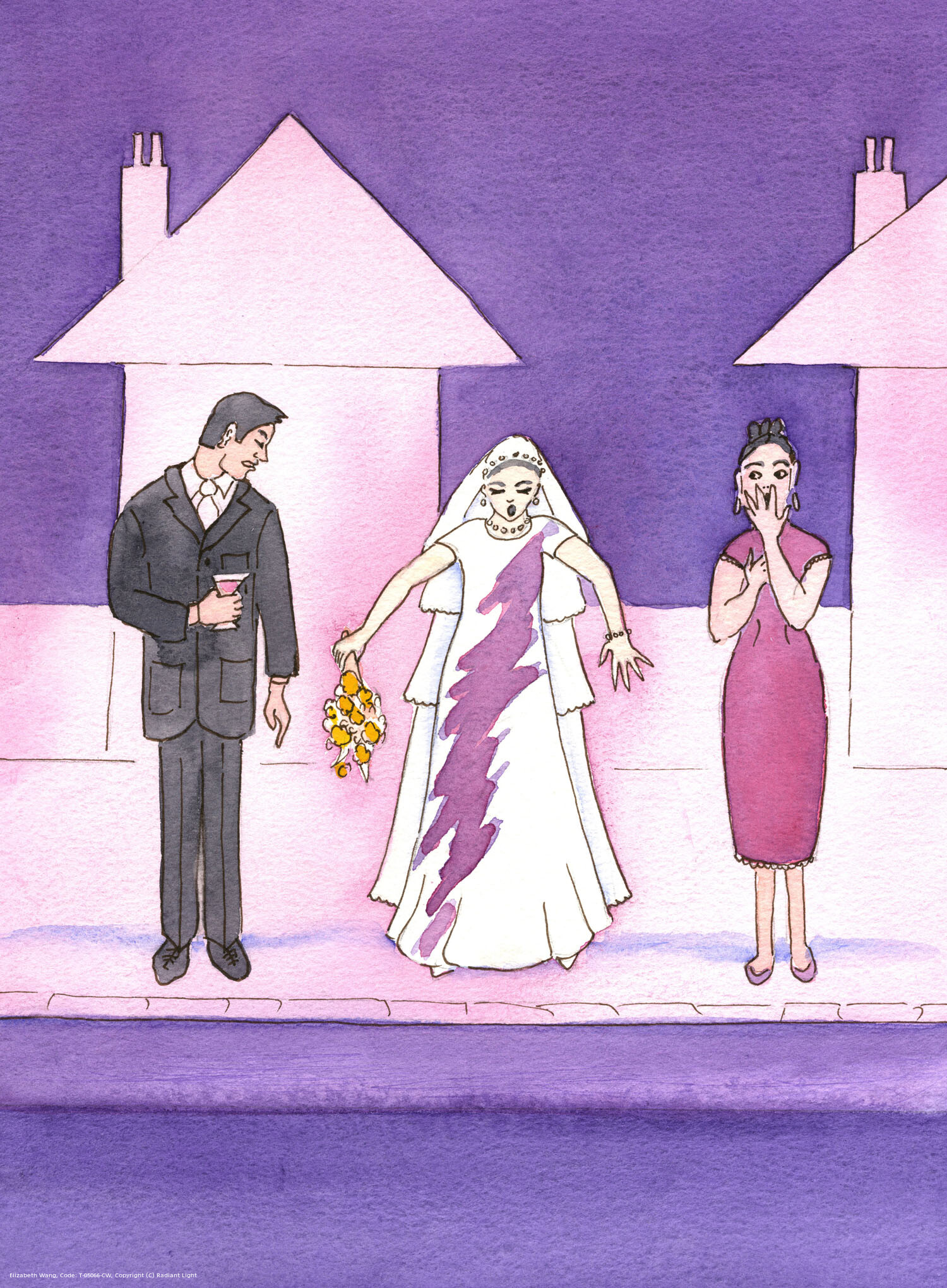 A bride is horrified at seeing a stain on her dress, and we should also avoid having 'stains' on our souls, through serious sin, as we go up to receive Holy Communion.