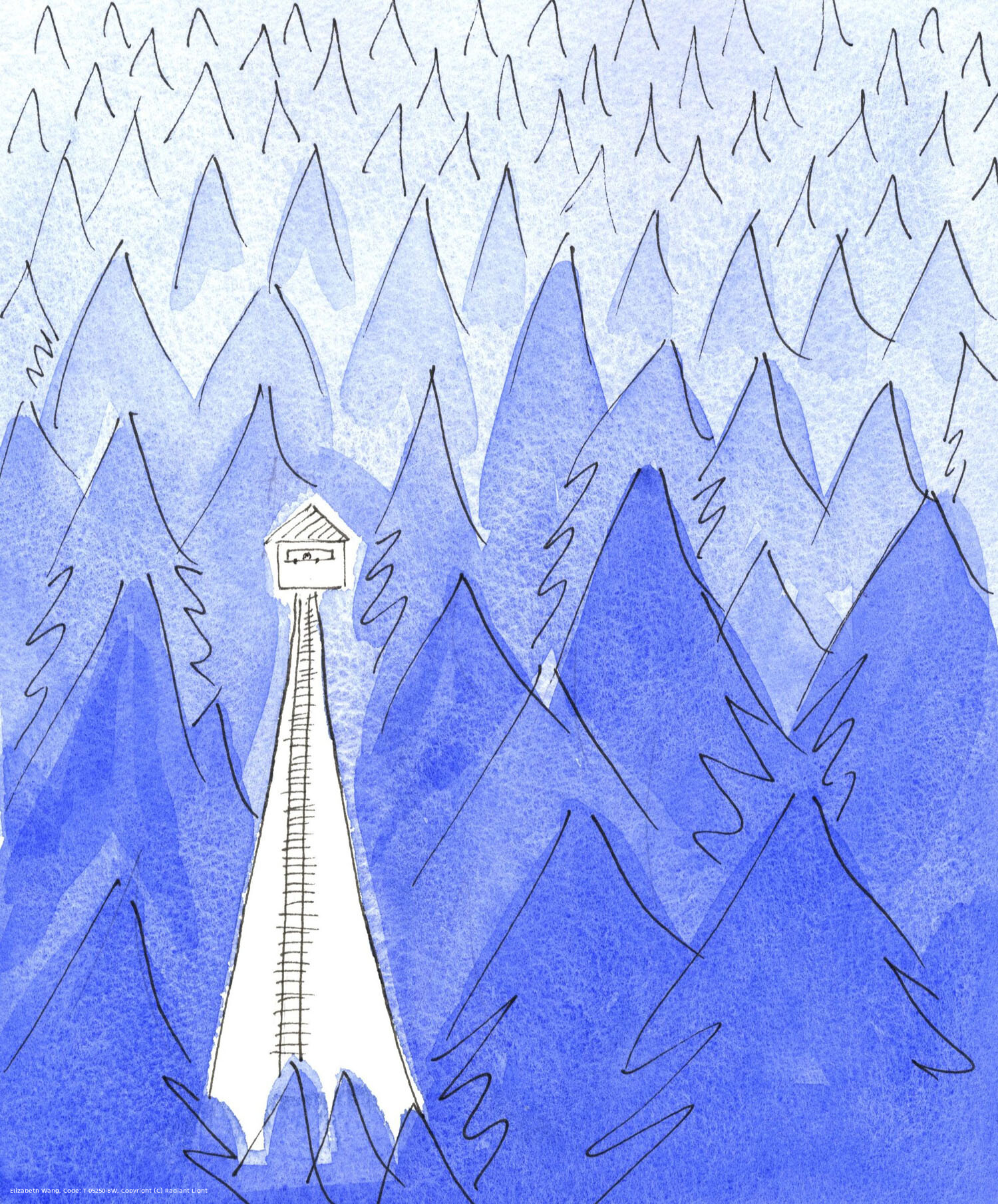 A ranger in a watchtower lives in an oasis of light amidst a bleak, cold, dark landscape. Heaven is so glorious, so different from life in our dark, pain-filled, dangerous world, that it is like that oasis of light amidst the surrounding gloom.