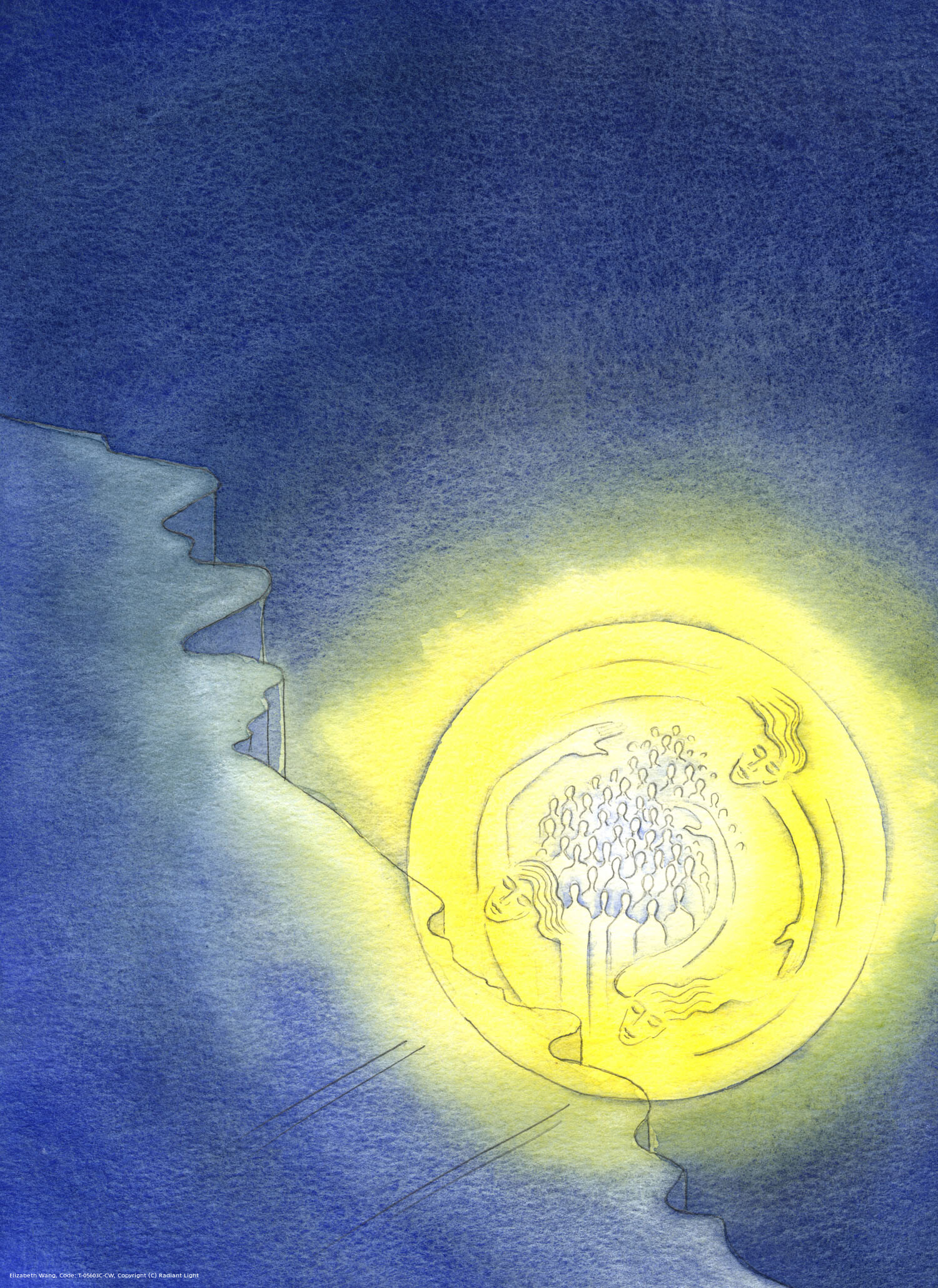 All who share God's Trinitarian life can feel safe at death - as if tumbling over a cliff, yet held aloft within God's light until they reach the other side.