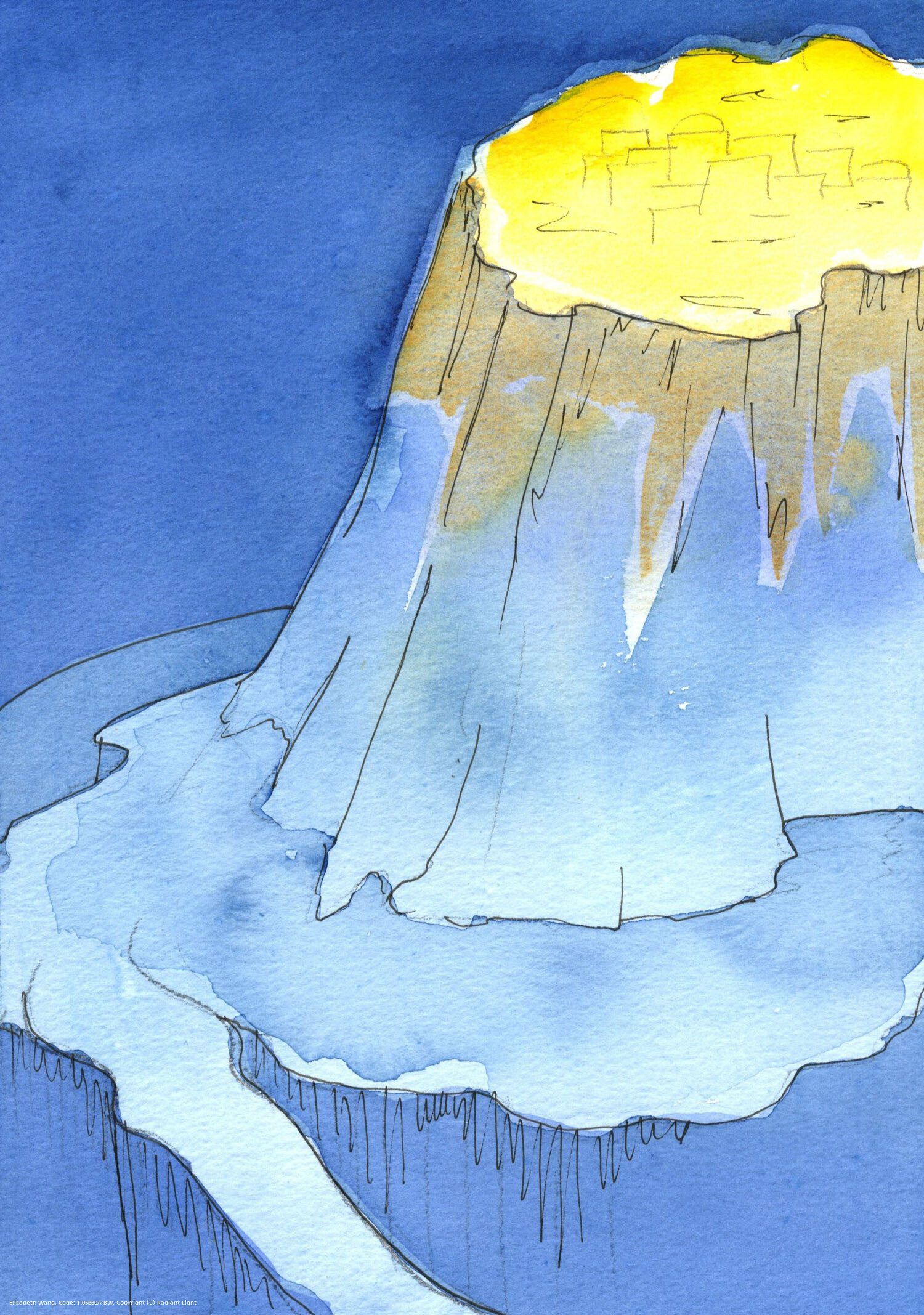 I saw the globe of the earth, with a great mountain on it. At its summit was a bright Heavenly City, which represented the life of grace. Those not yet reconciled to God lived in darkness. The road to Hell lay at my side: a broad road leading downwards.