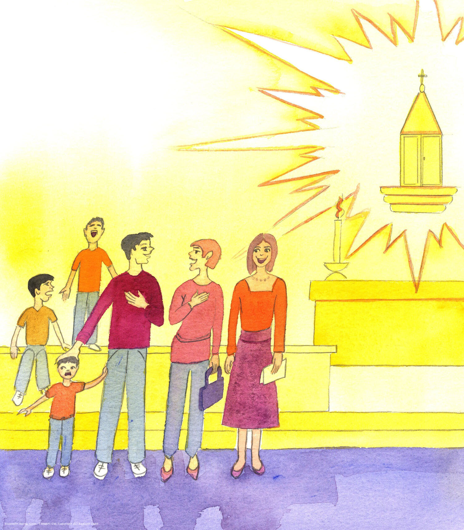 In church, we are on the threshold of Heaven, in the Presence of Christ our God. Although it is sometimes necessary to offer a quiet greeting or enquiry, it is not right to engage in idle chatter, e.g. about football results or holidays. It is the House of God, and we should want to pray there and allow others to pray.