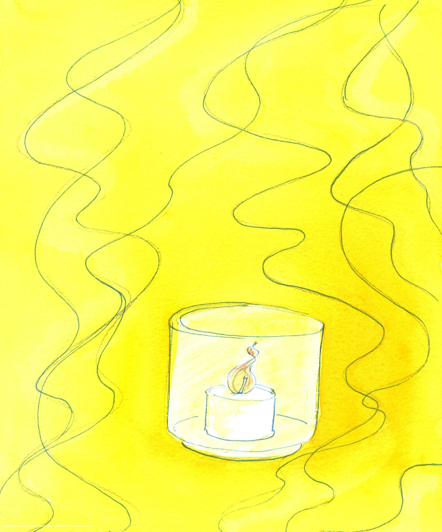 Because of their Baptism, souls have been changed; and those who enter Heaven are 'shielded' from the burning fire of love which is God's nature. Instead of suffering through contact with His holiness, they shine, in joy: as if each is a little flame of love, visible even amidst the surrounding Divine Glory.