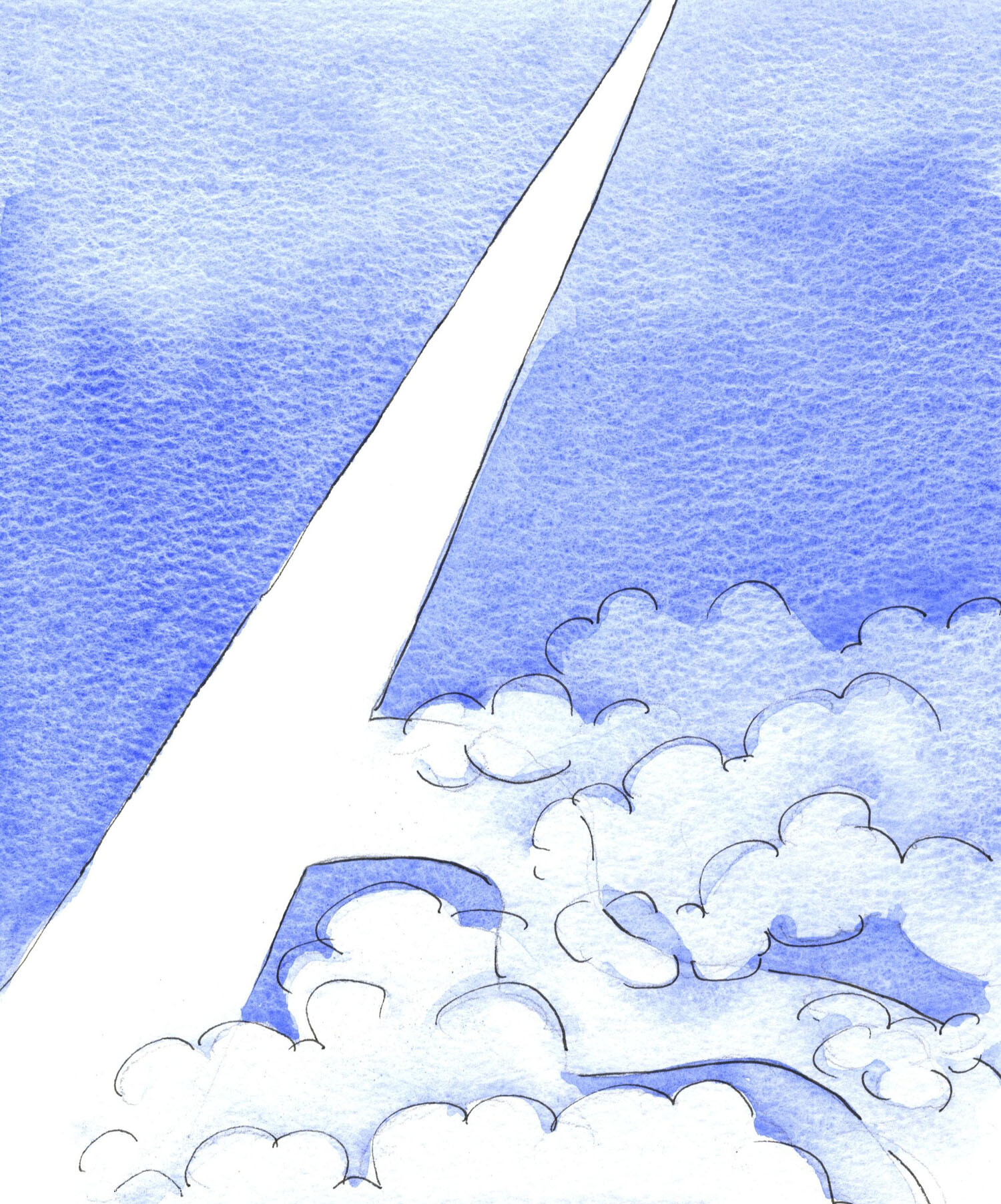 Until we find the narrow Way which leads straight to Heaven, it's as if we are wandering around on an unknown road, in a cloudy area, in darkness. Then we see the light, and the safe way ahead.
