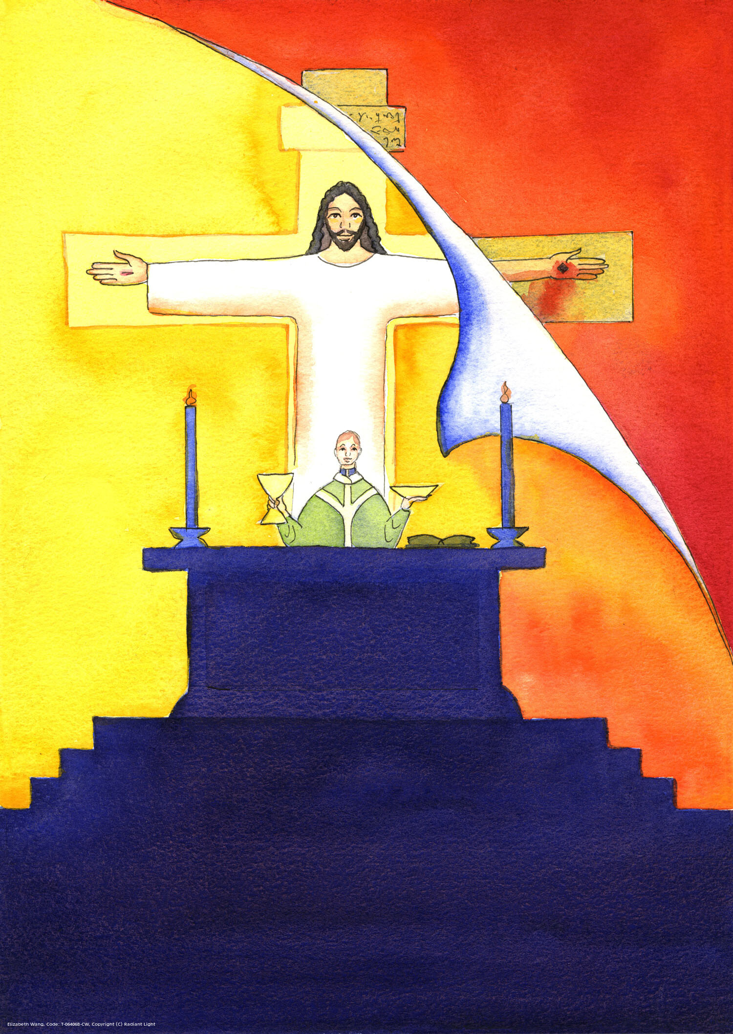 Jesus is Present with us at Mass, praying to the Father on our behalf, for help in our needs, and for eternal salvation. We can unite all our prayers with his great sacrificial prayer