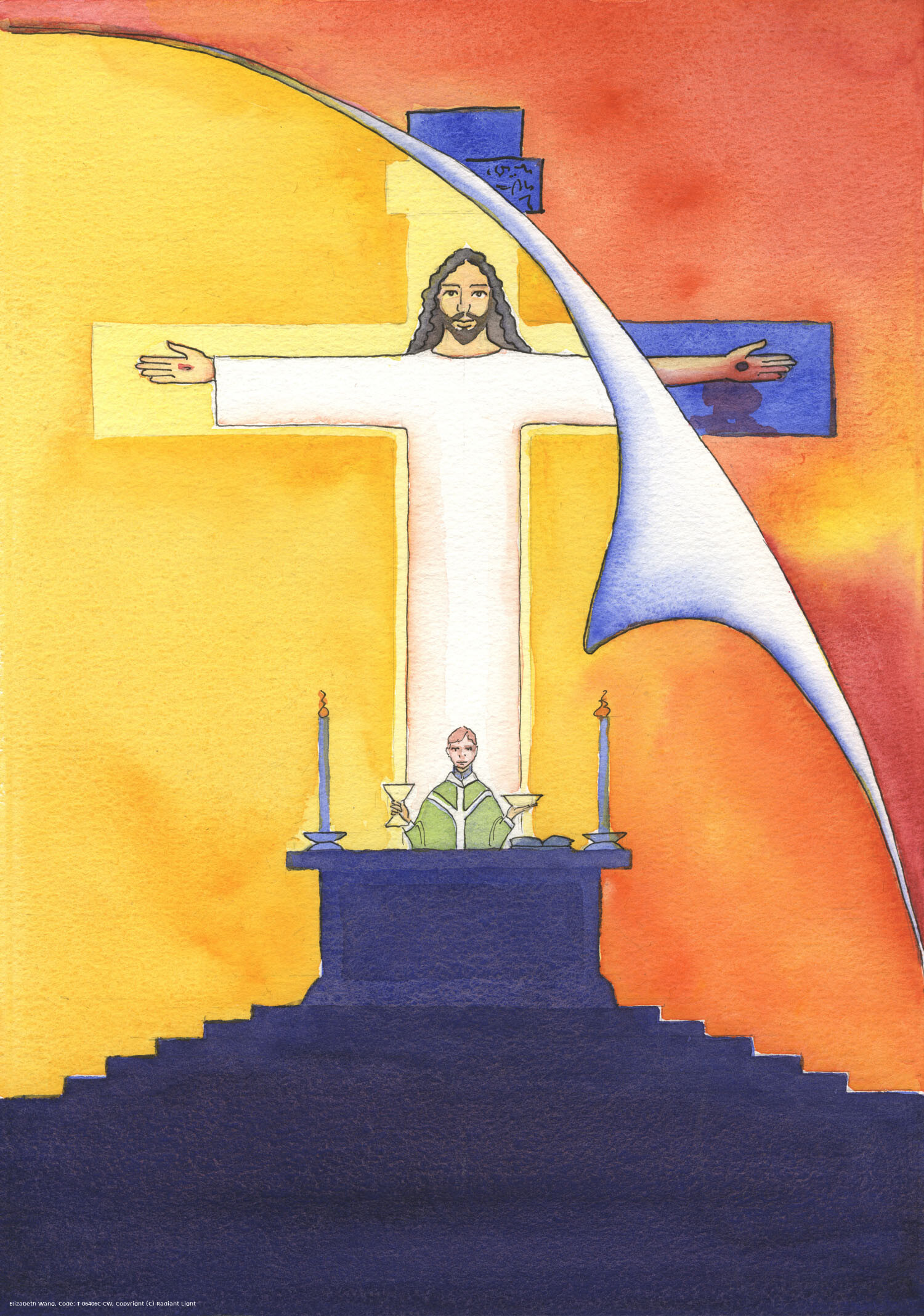 Jesus is Present with us at Mass, praying to the Father on our behalf, for help in our needs, and for eternal salvation. We can unite all our prayers with his great sacrificial prayer