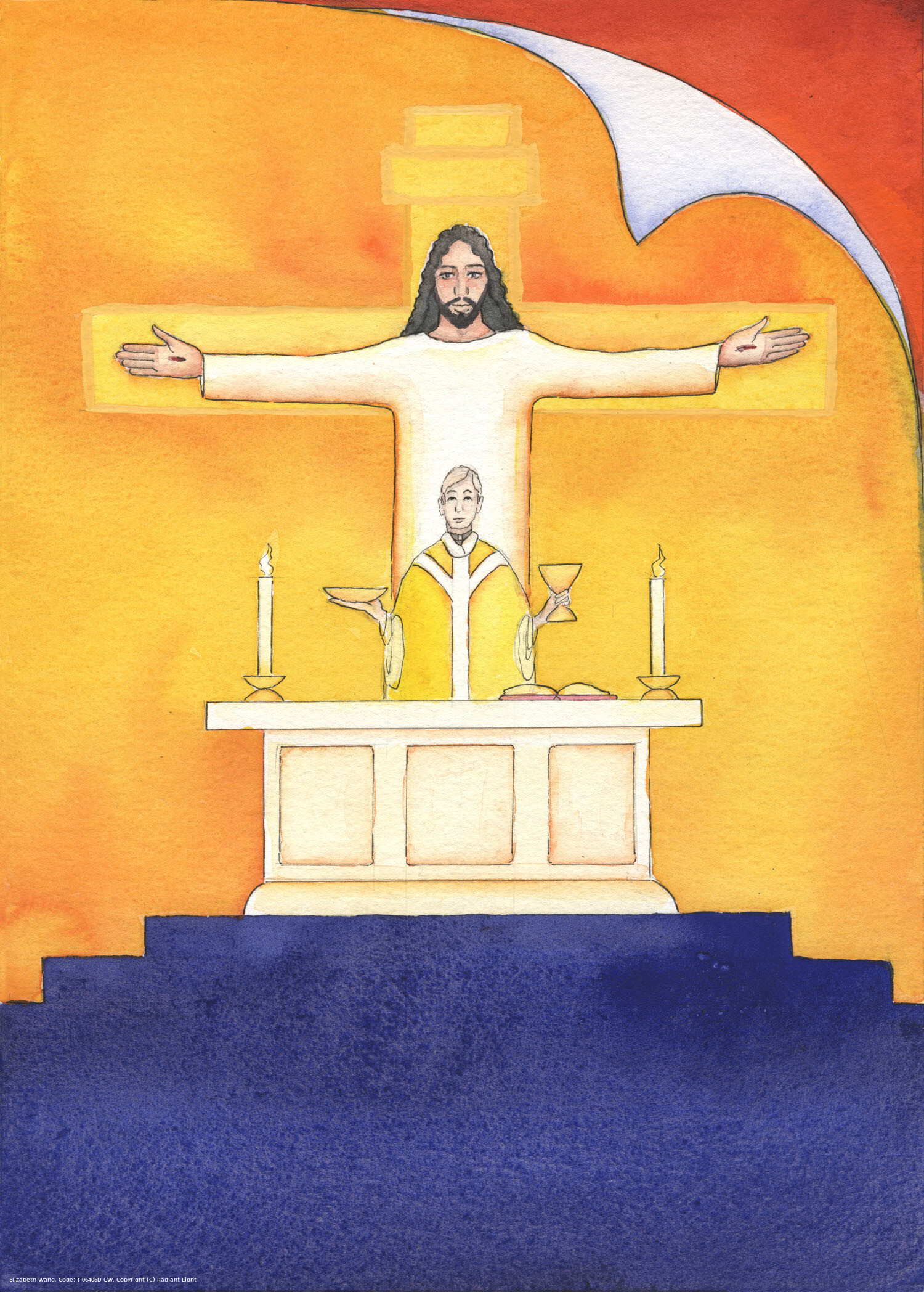 Jesus is Present with us at Mass, praying to the Father on our behalf, for help in our needs, and for eternal salvation. We can unite all our prayers with his great sacrificial prayer
