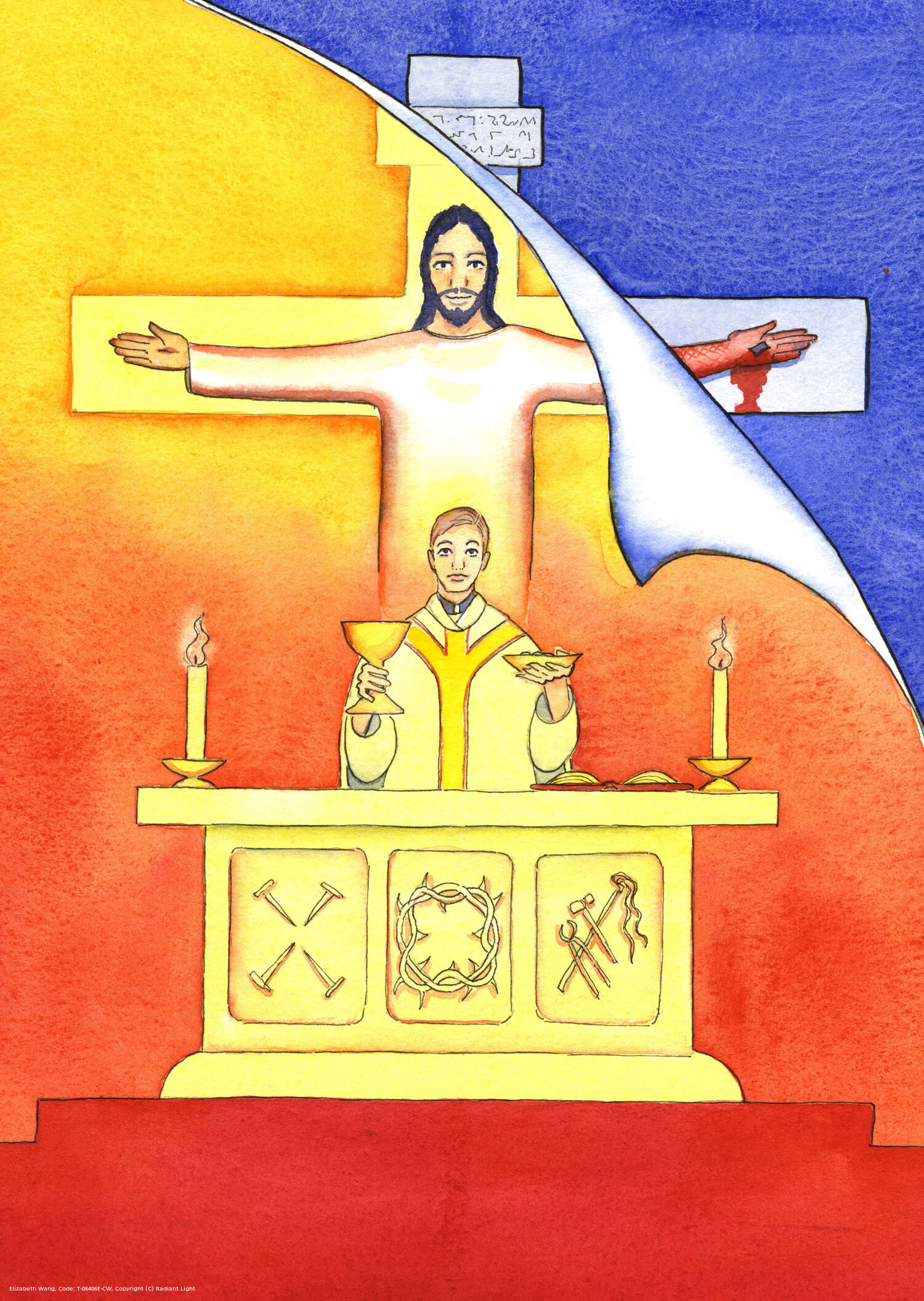Jesus is Present with us at Mass, praying to the Father on our behalf, for help in our needs, and for eternal salvation. We can unite all our prayers with his great sacrificial prayer