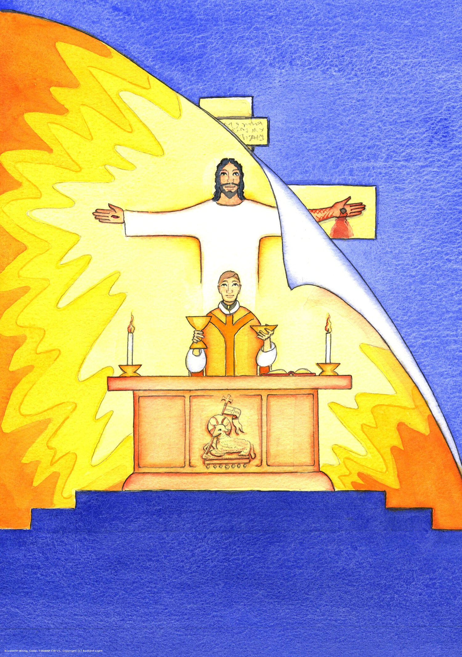 Jesus is Present with us at Mass, praying to the Father on our behalf, for help in our needs, and for eternal salvation. We can unite all our prayers with his great sacrificial prayer