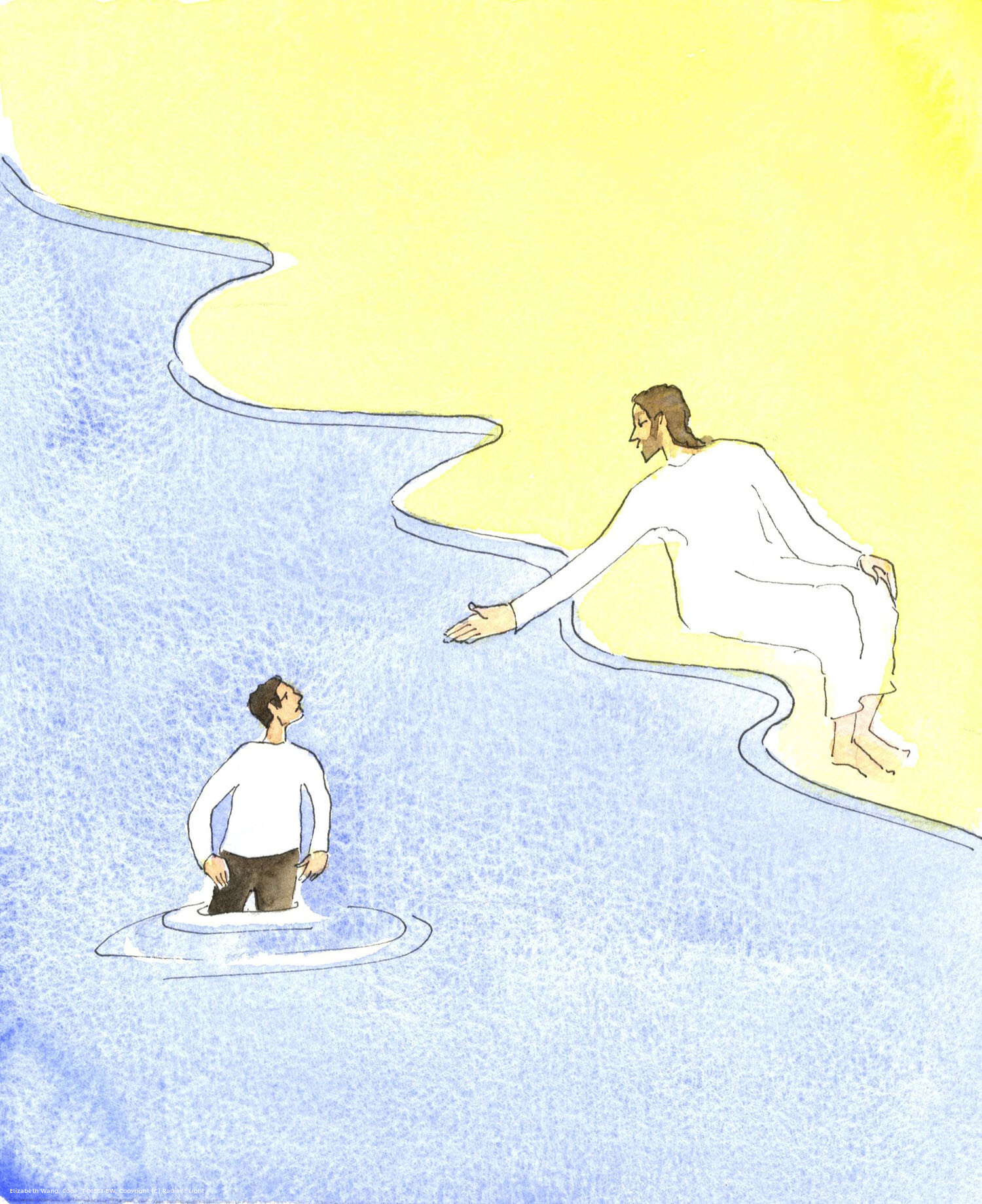 Christ holds out His hand, all the time, to rescue people from sinful ways. Yet He does not save us without our consent. A man 'stuck' fast in sinful habits need to put out his hand to Christ - to say 'Yes' to Christ - if he wants to be delivered from his terrible state.
