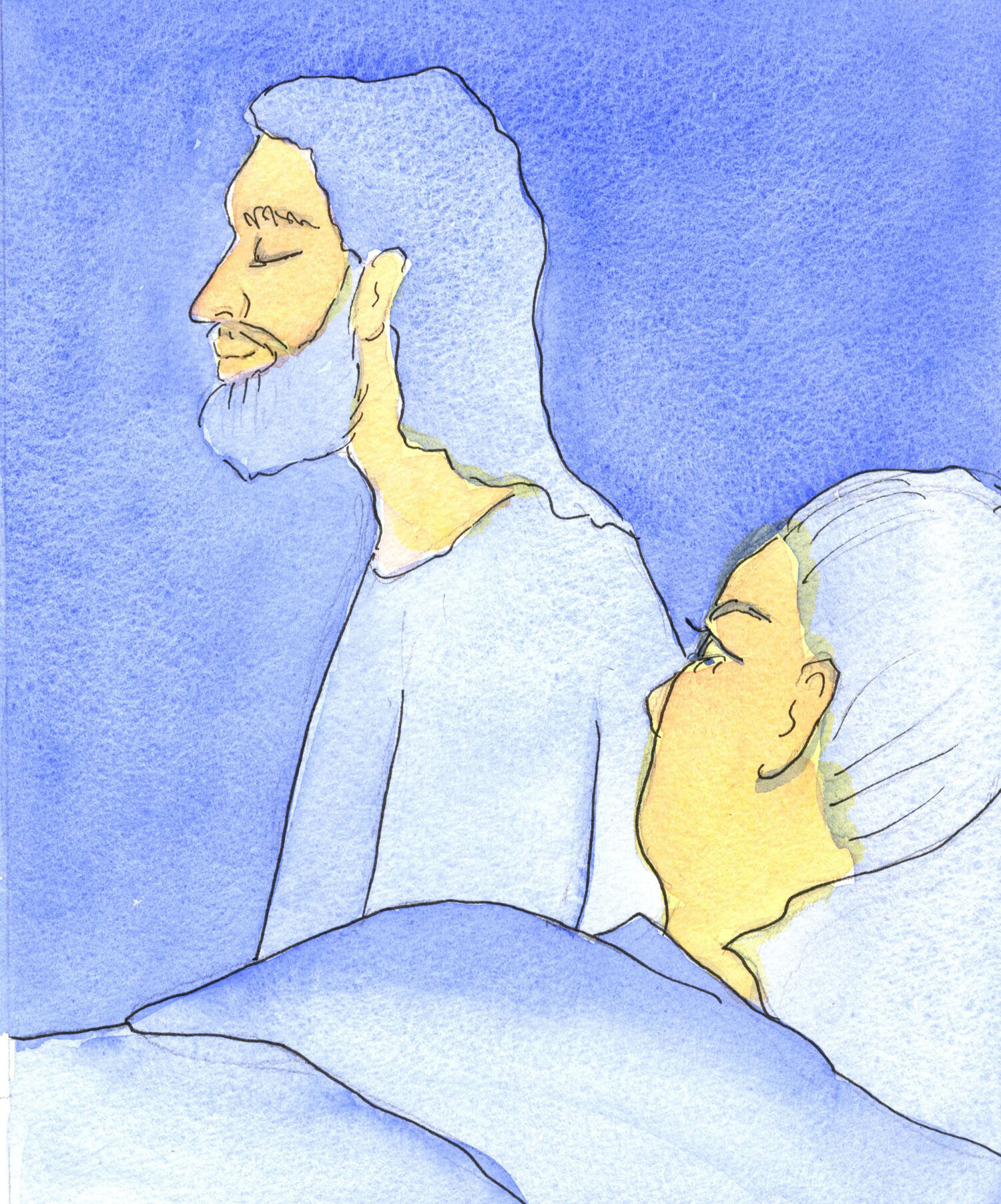 If we are sick and call to Christ, He comes to sit by our side, bringing us comfort by His Presence. No words are necessary. His love is enough.